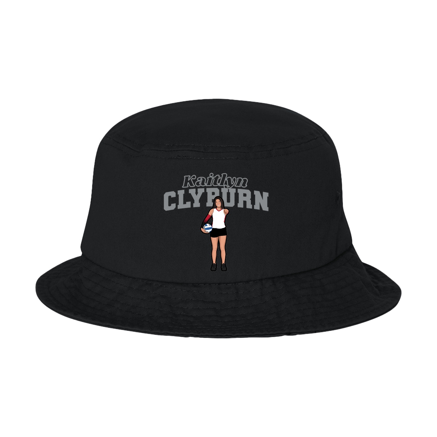 Bucket Cap — Name Arch in Black
