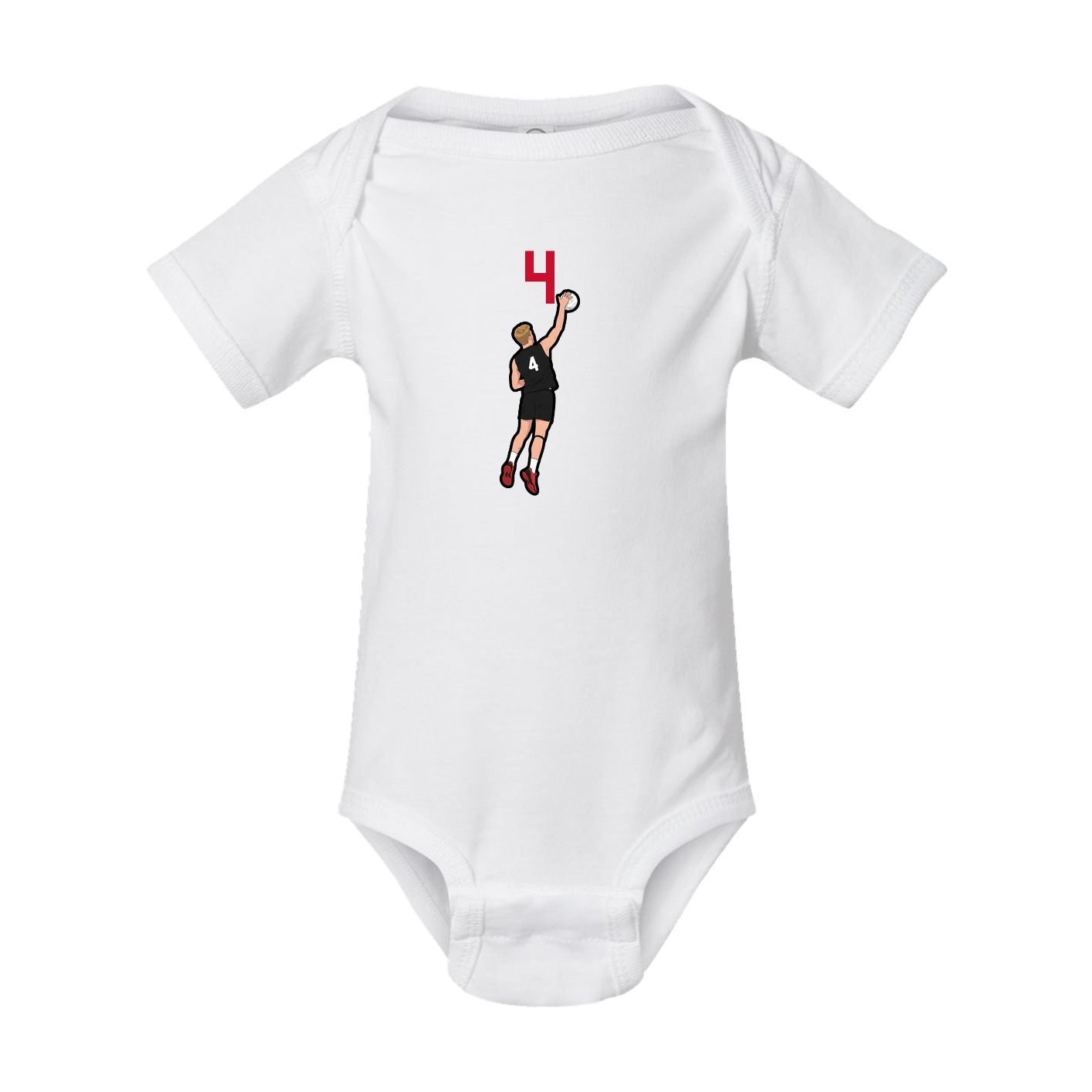 Baby Onesie — Number Top in White