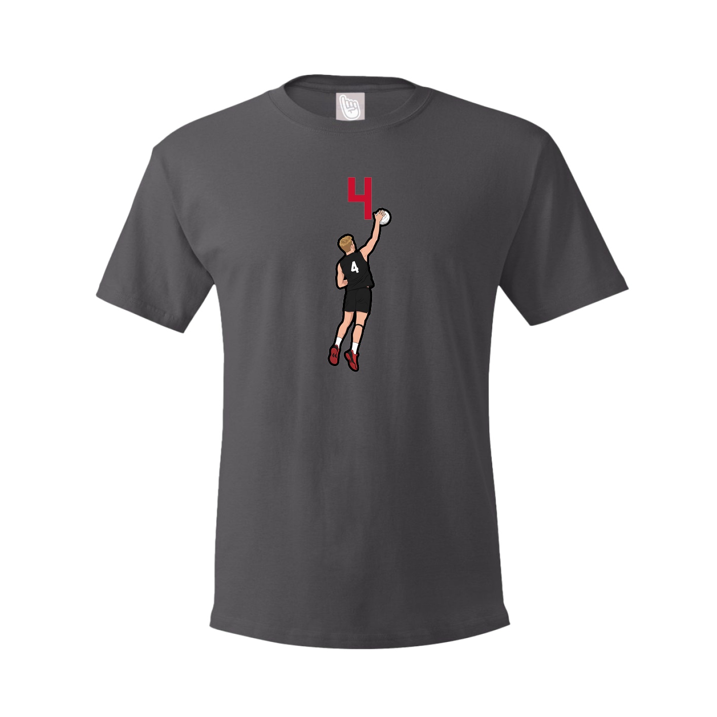 Tee — Number Top in Grey