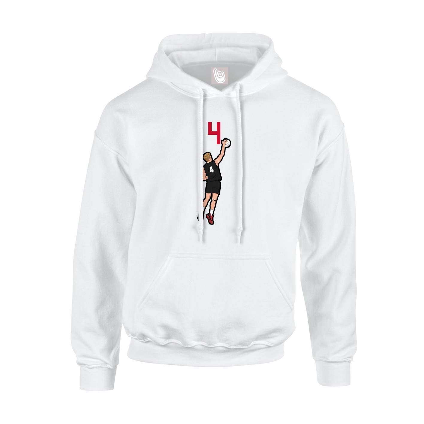 Hoodie — Number Top in White