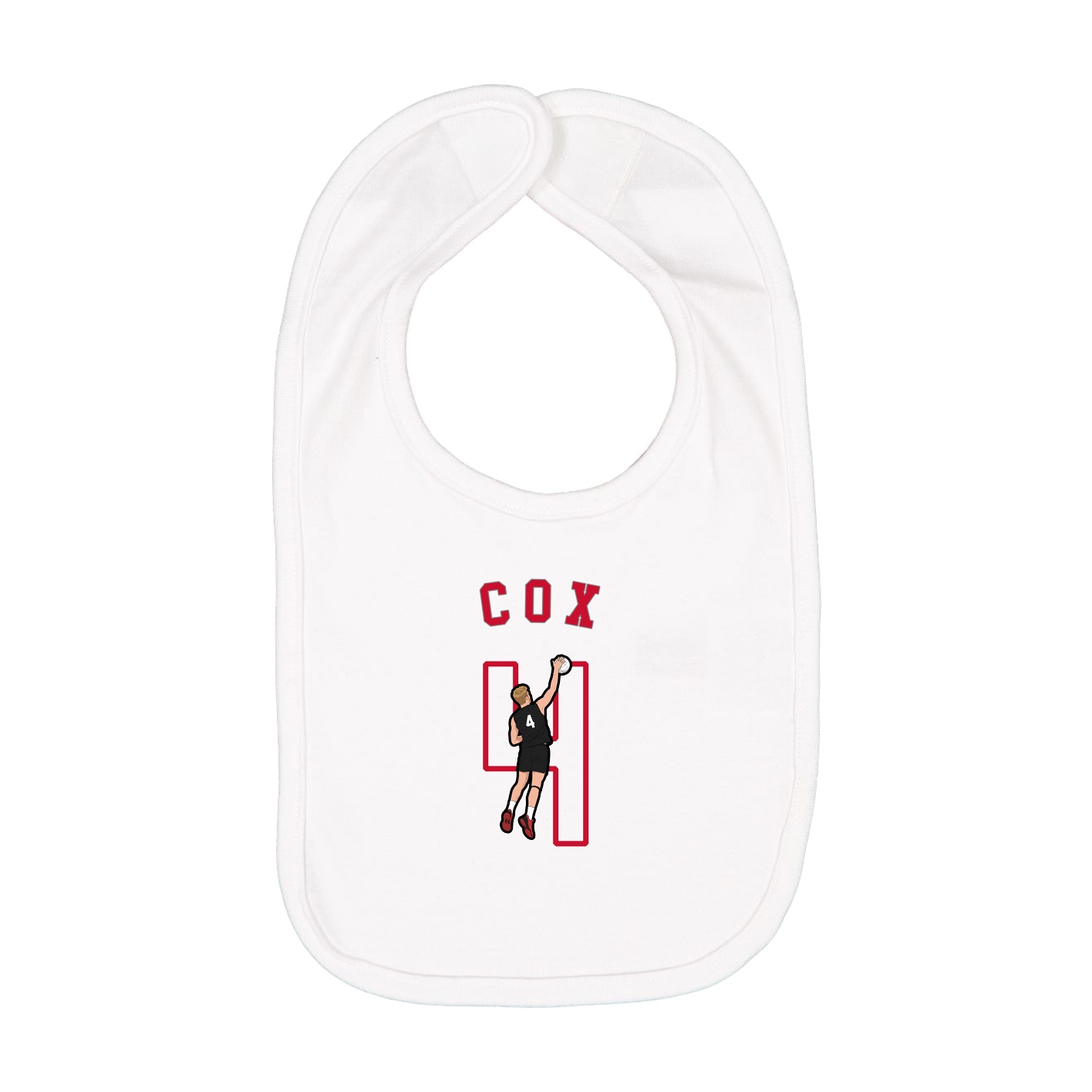 Infant Bib — Shirsey Arch in White