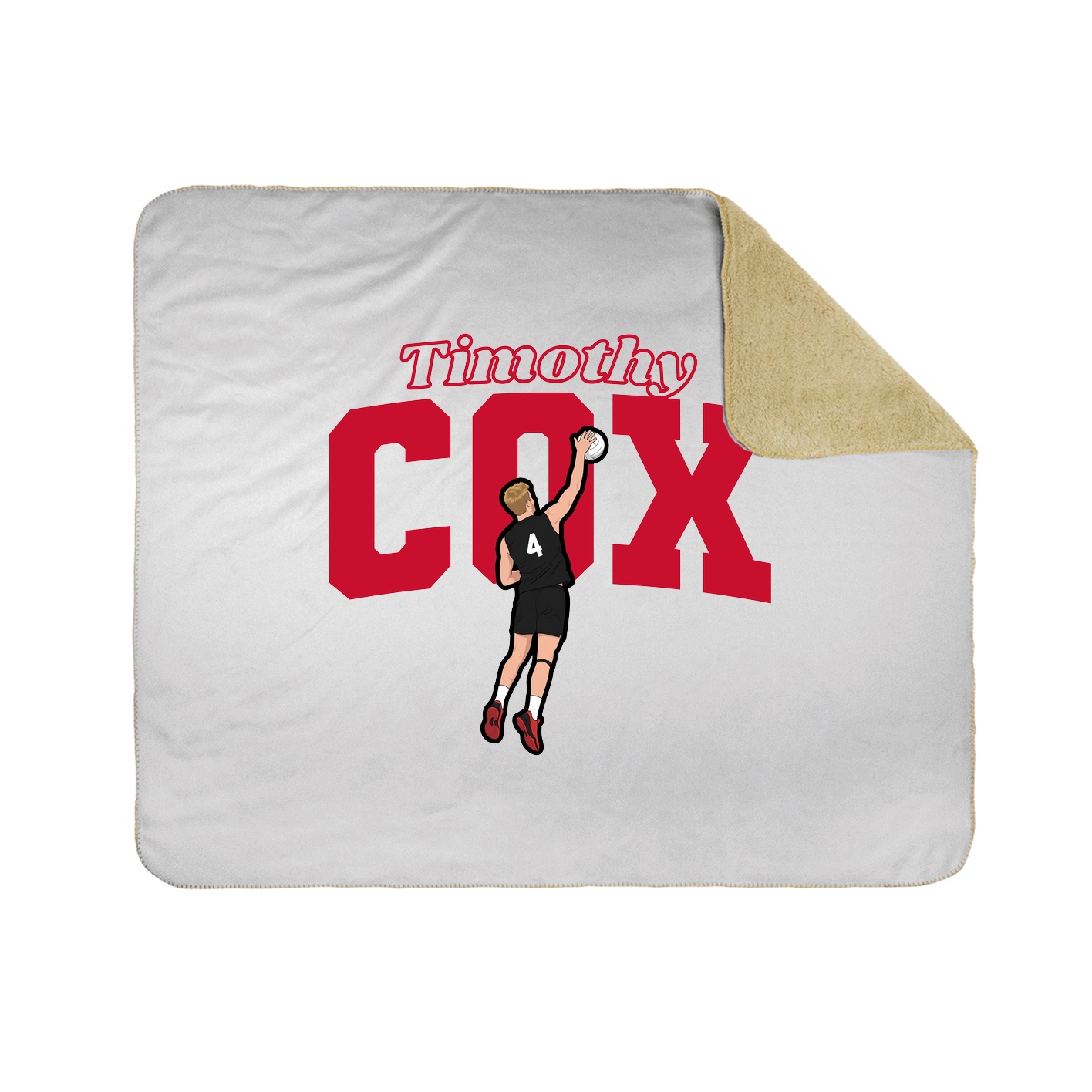 Throw Blanket — Name Arch in White