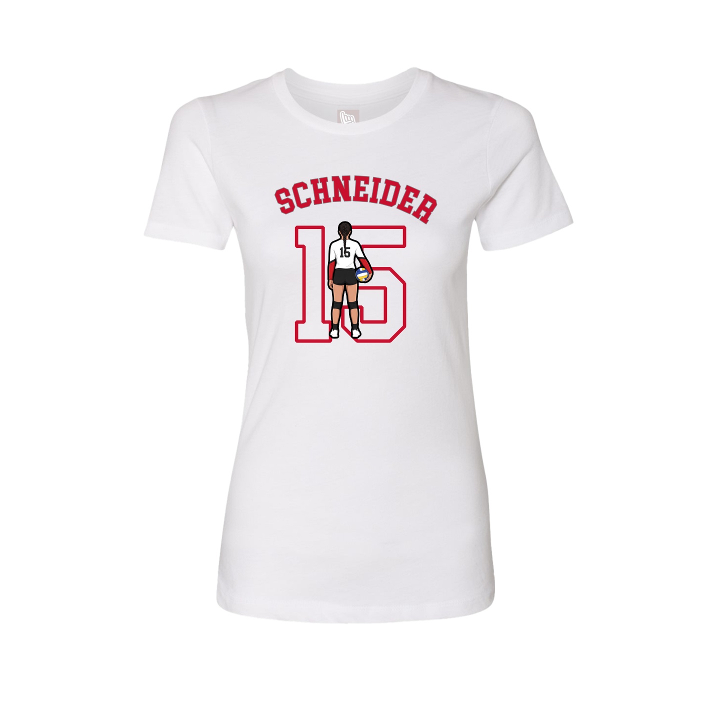 Fitted Women's Tee — Shirsey Arch in White