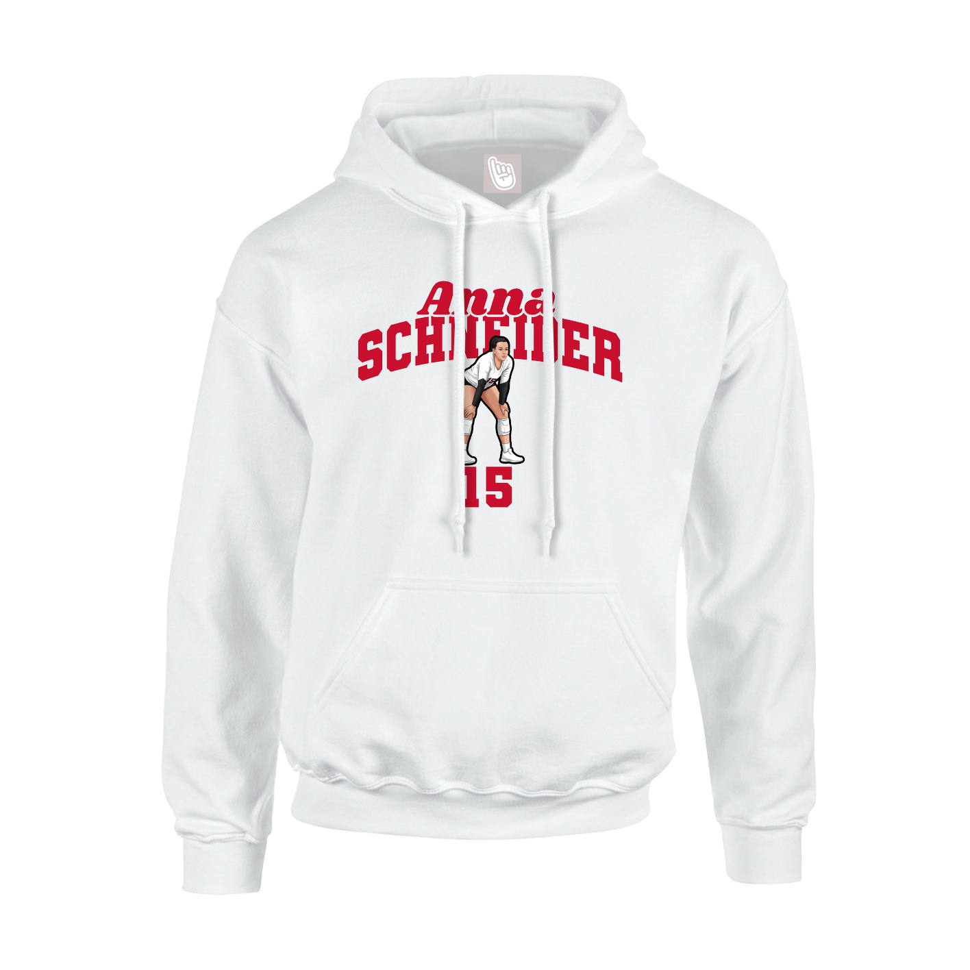 Youth Hoodie — Signature Arch in White