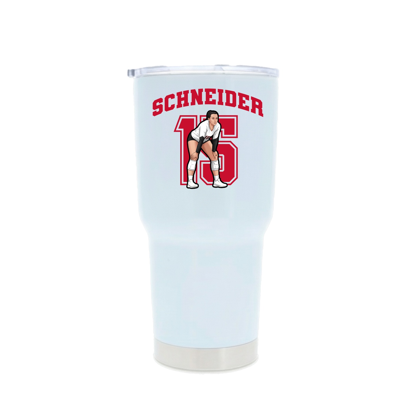 30oz Stainless Steel Tumbler — Number in White