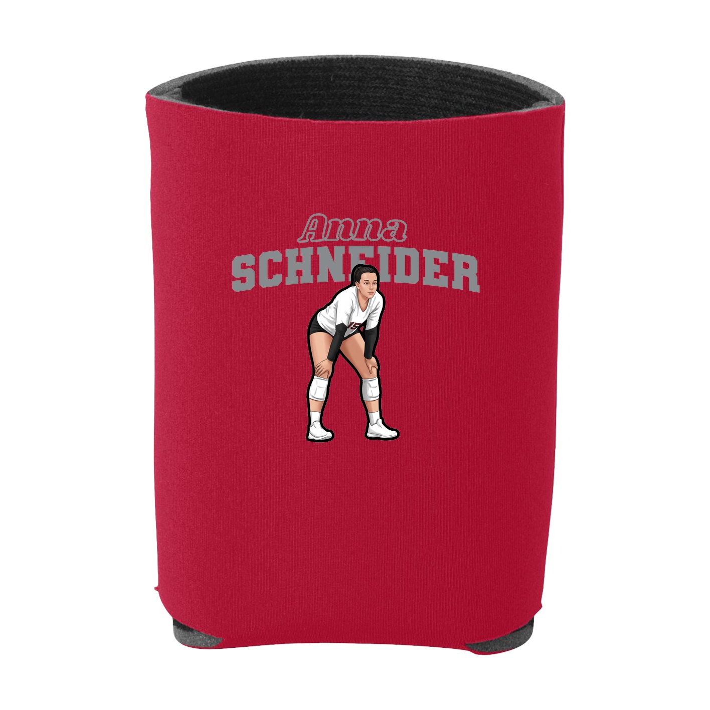 Can Holder — Name Arch in Red
