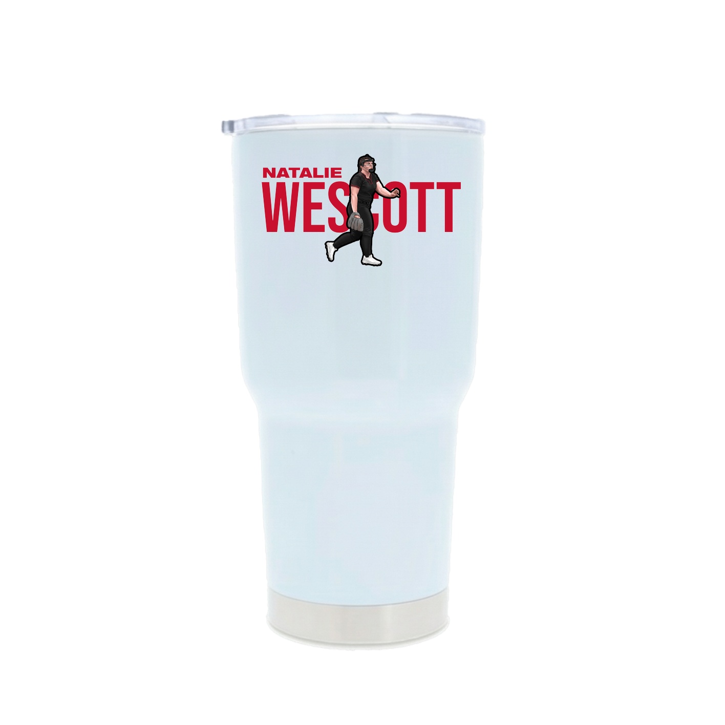 30oz Stainless Steel Tumbler — Player Name in White