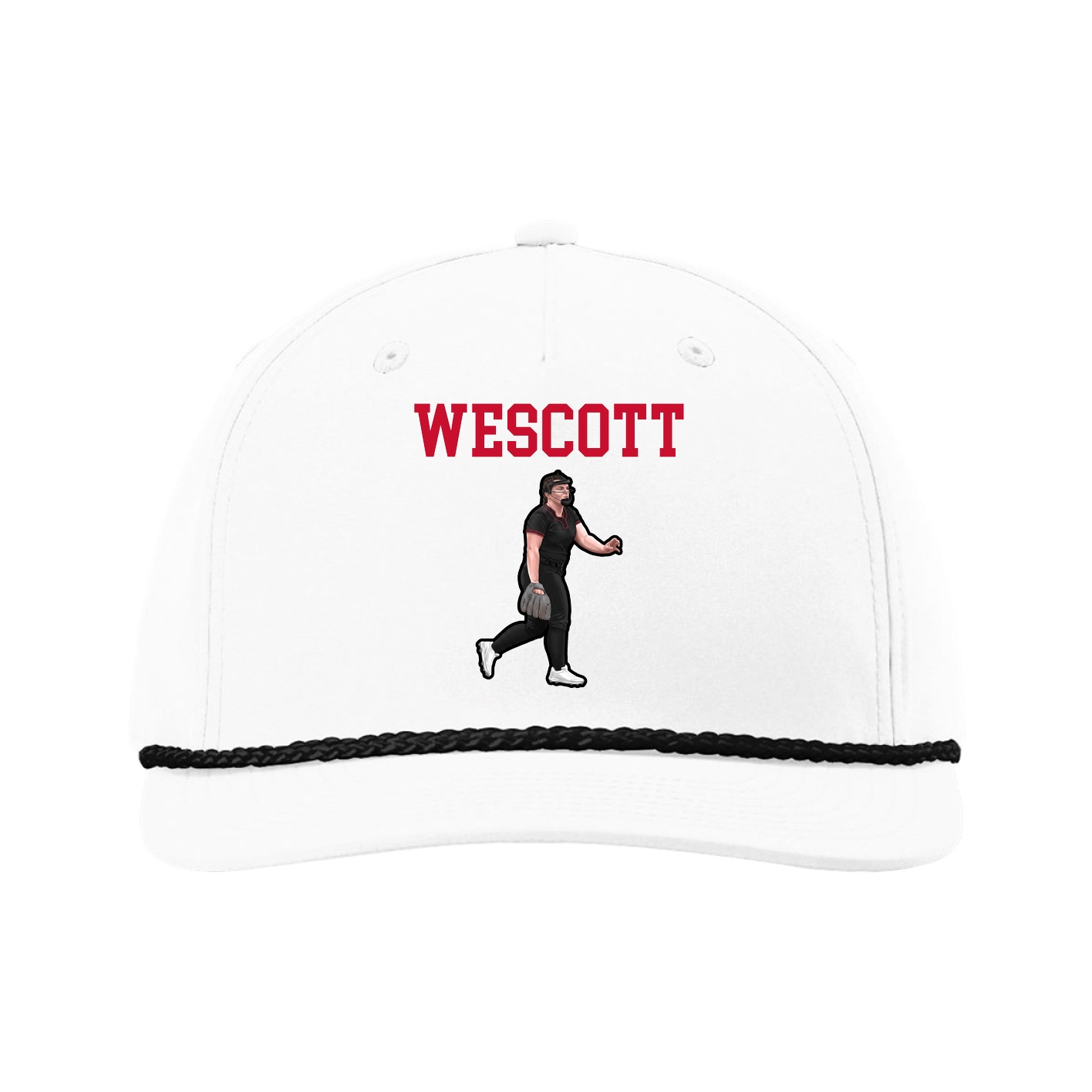Five-Panel Classic Rope Cap — Shirsey in White