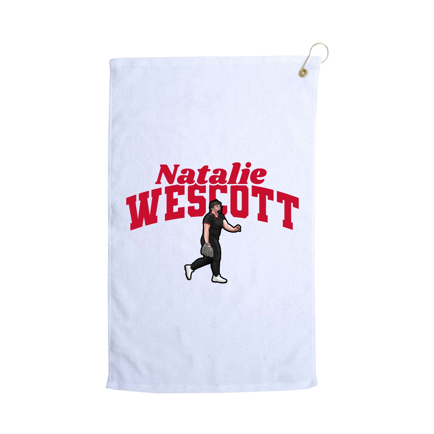 Golf Towel — Signature Arch in White