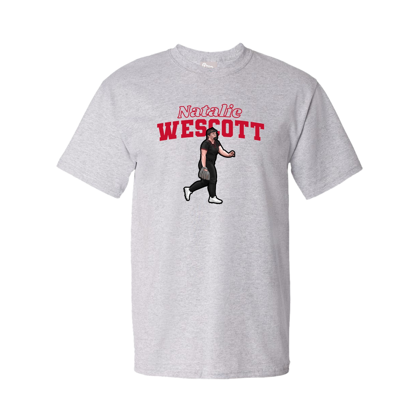 Youth Tee — Name Arch in Grey