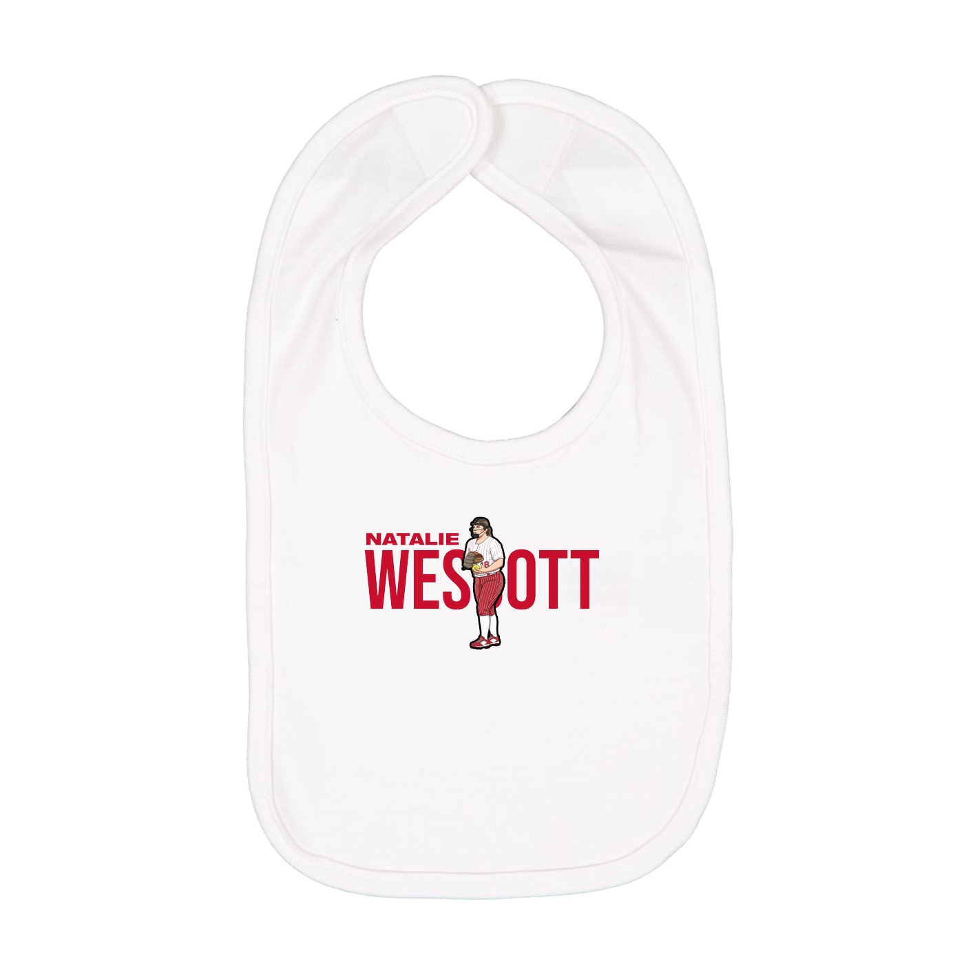 Infant Bib — Player Name in White