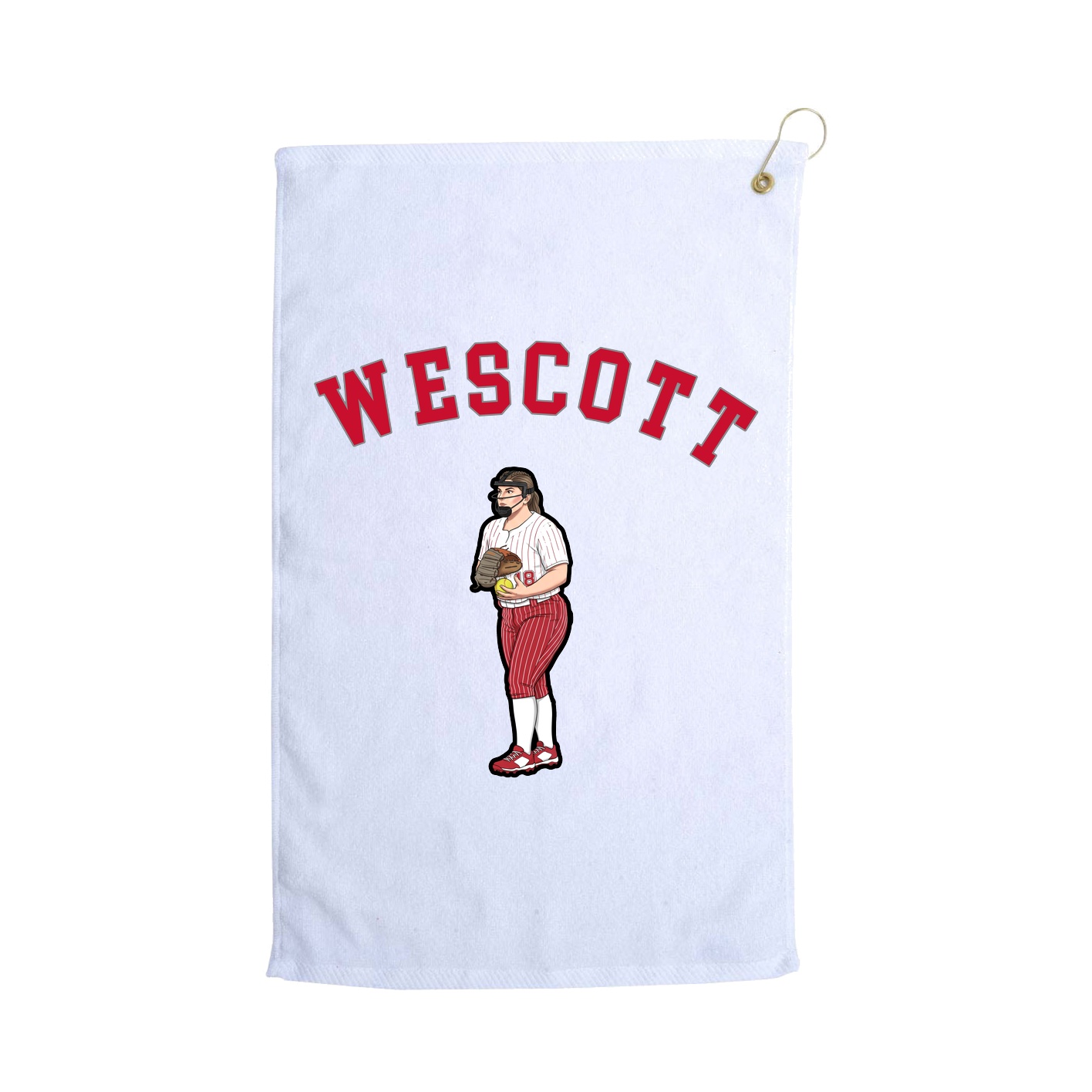 Golf Towel — Shirsey Arch in White