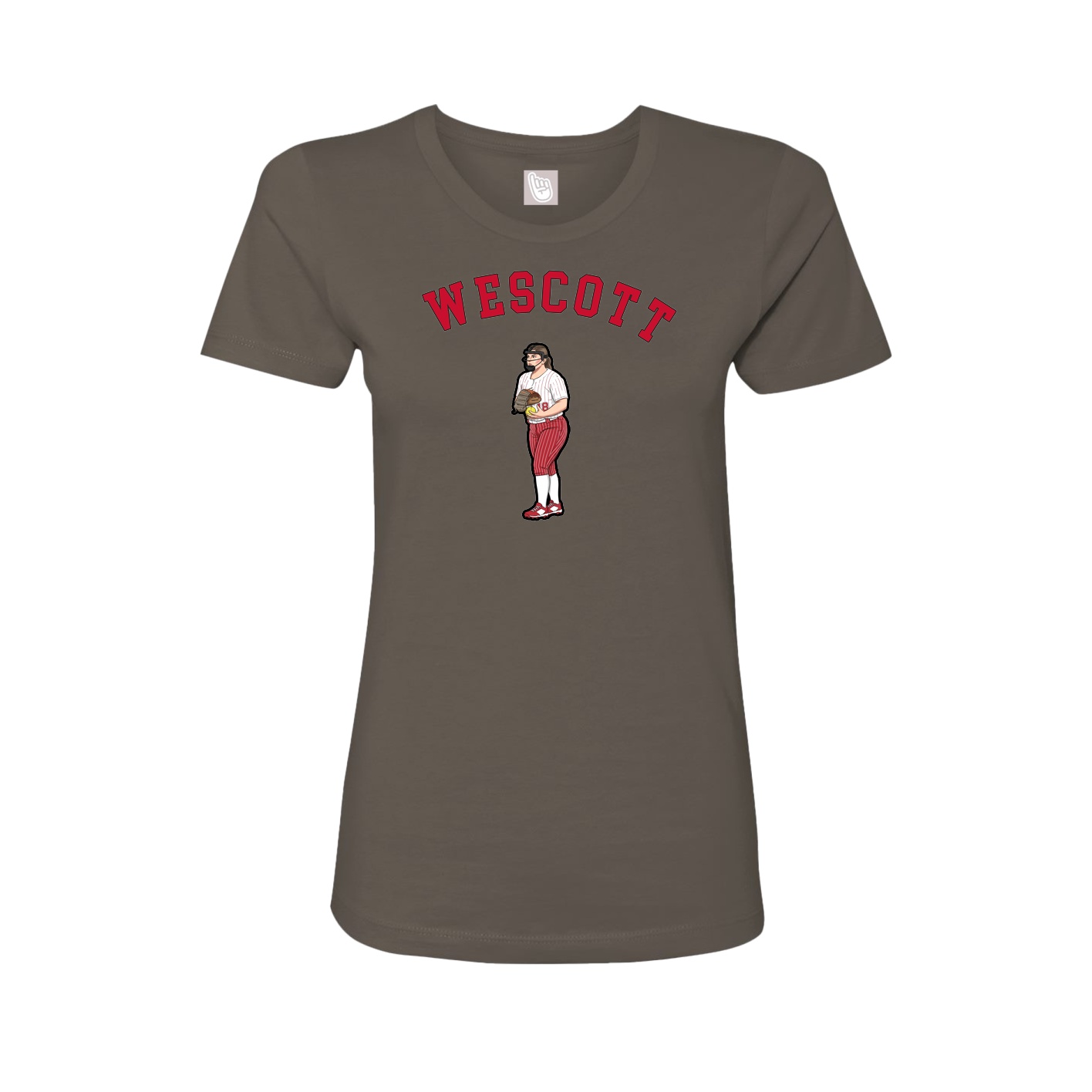 Fitted Women's Tee — Shirsey Arch in Grey