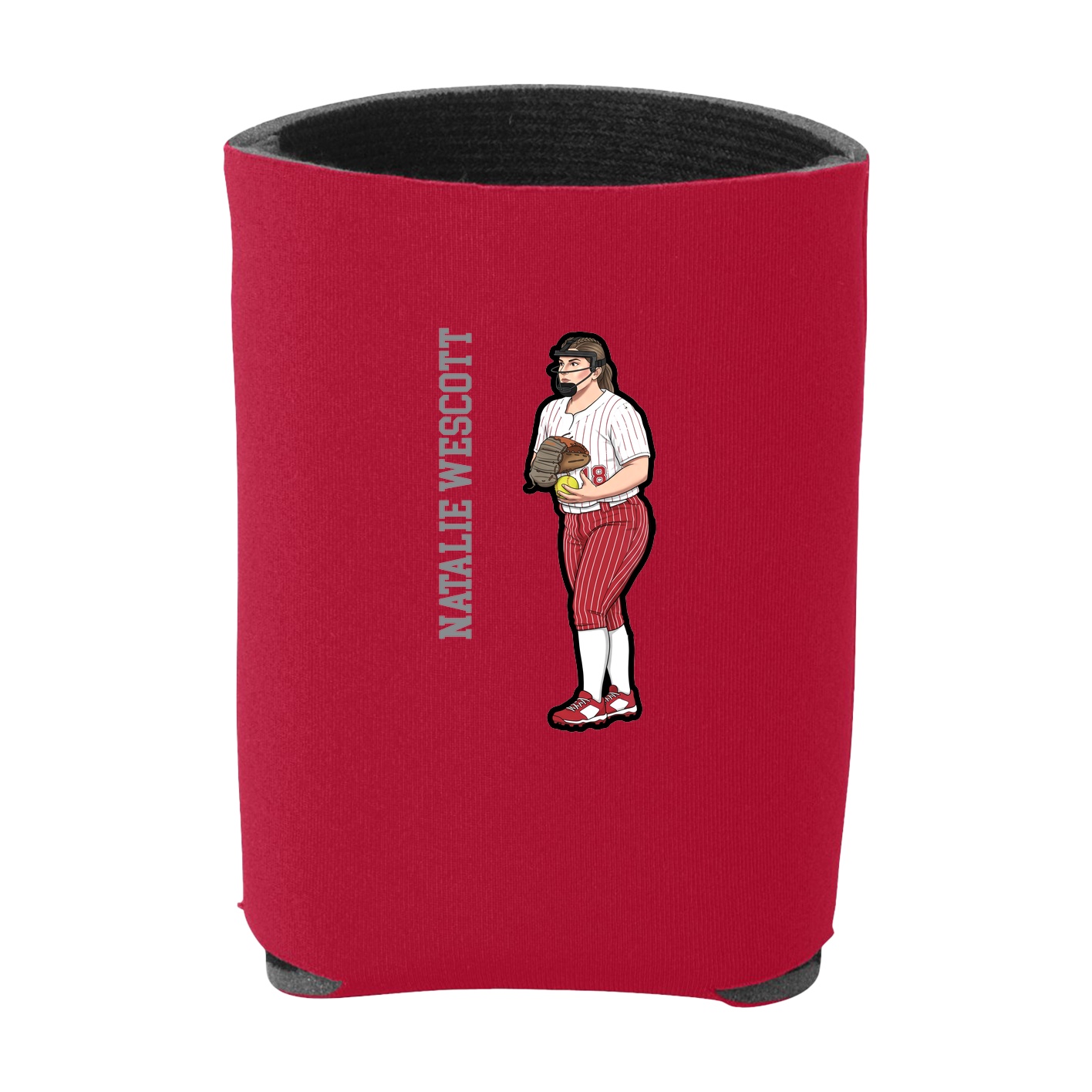 Can Holder — Name Vertical in Red
