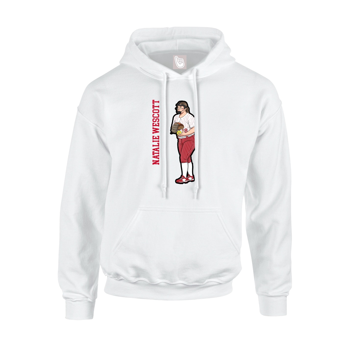 Hoodie — Name Vertical in White