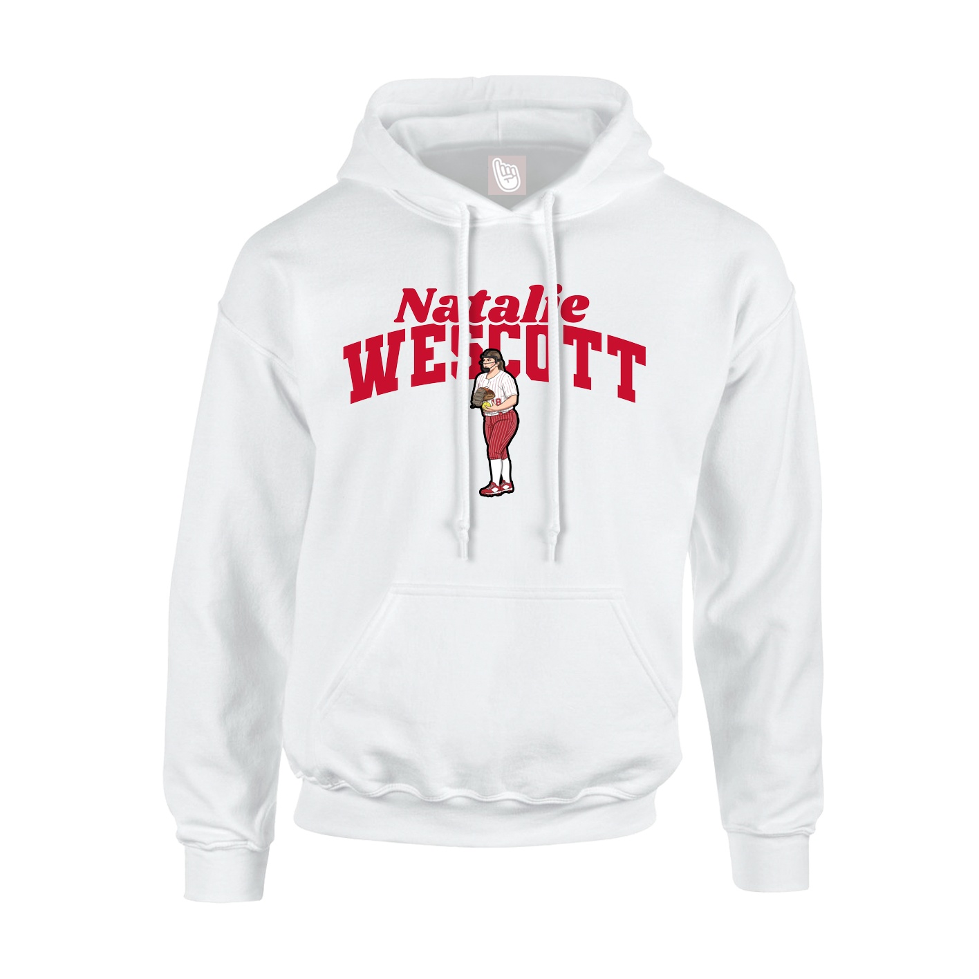 Youth Hoodie — Signature Arch in White