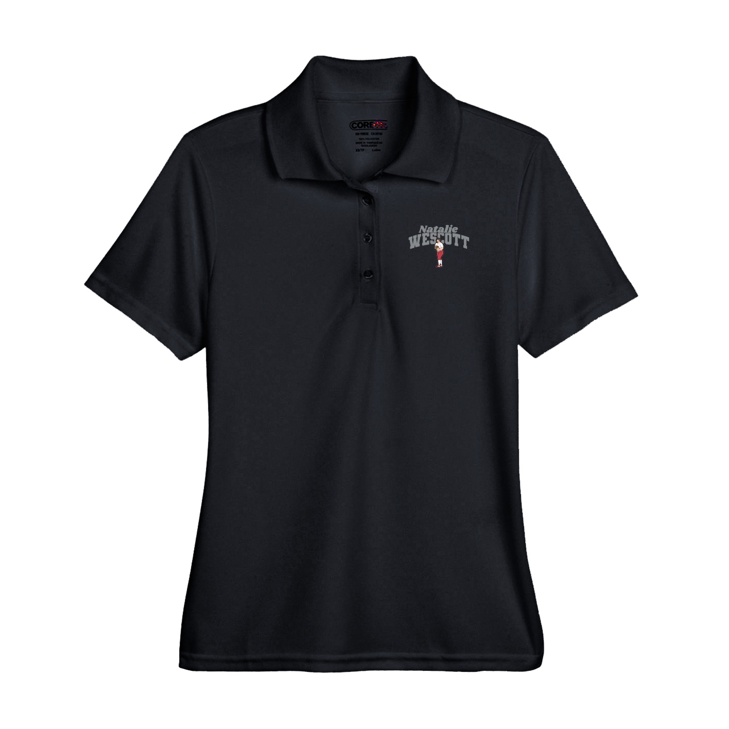 Performance Polo — Signature Arch in Black