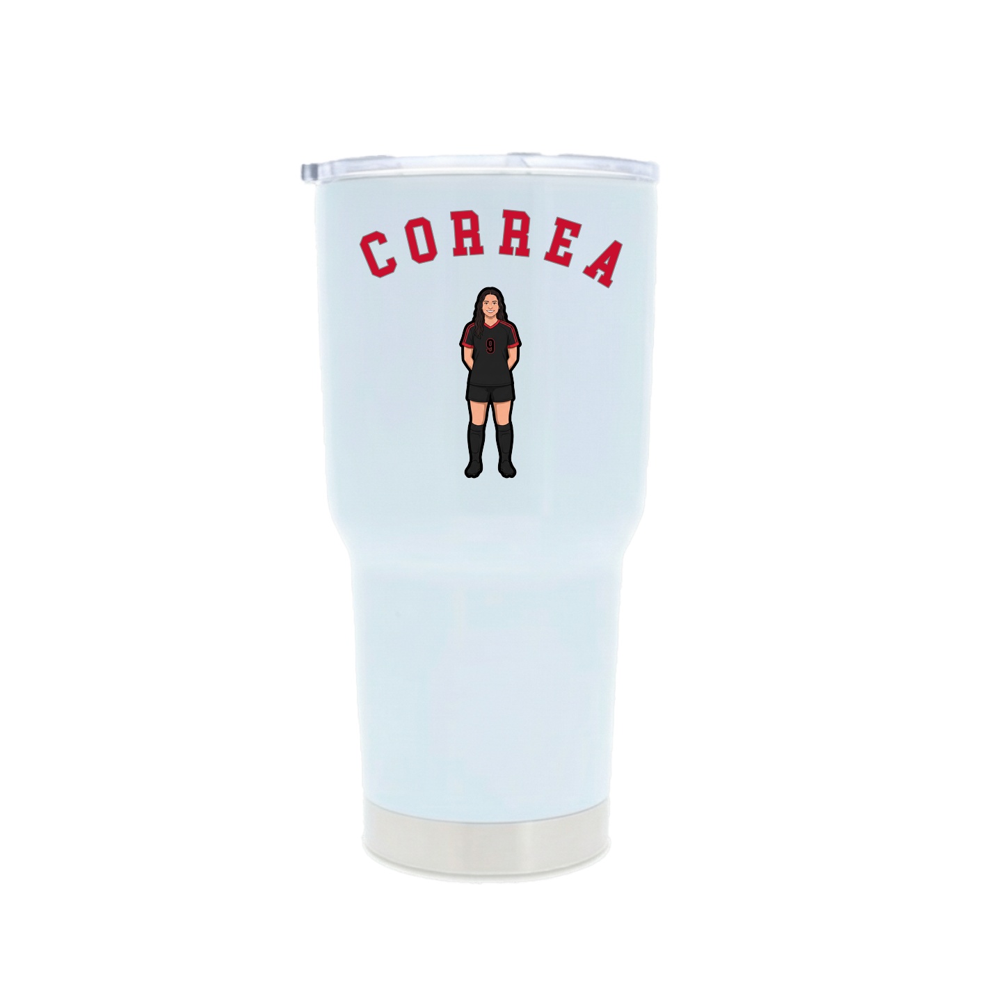 30oz Stainless Steel Tumbler — Shirsey Arch in White