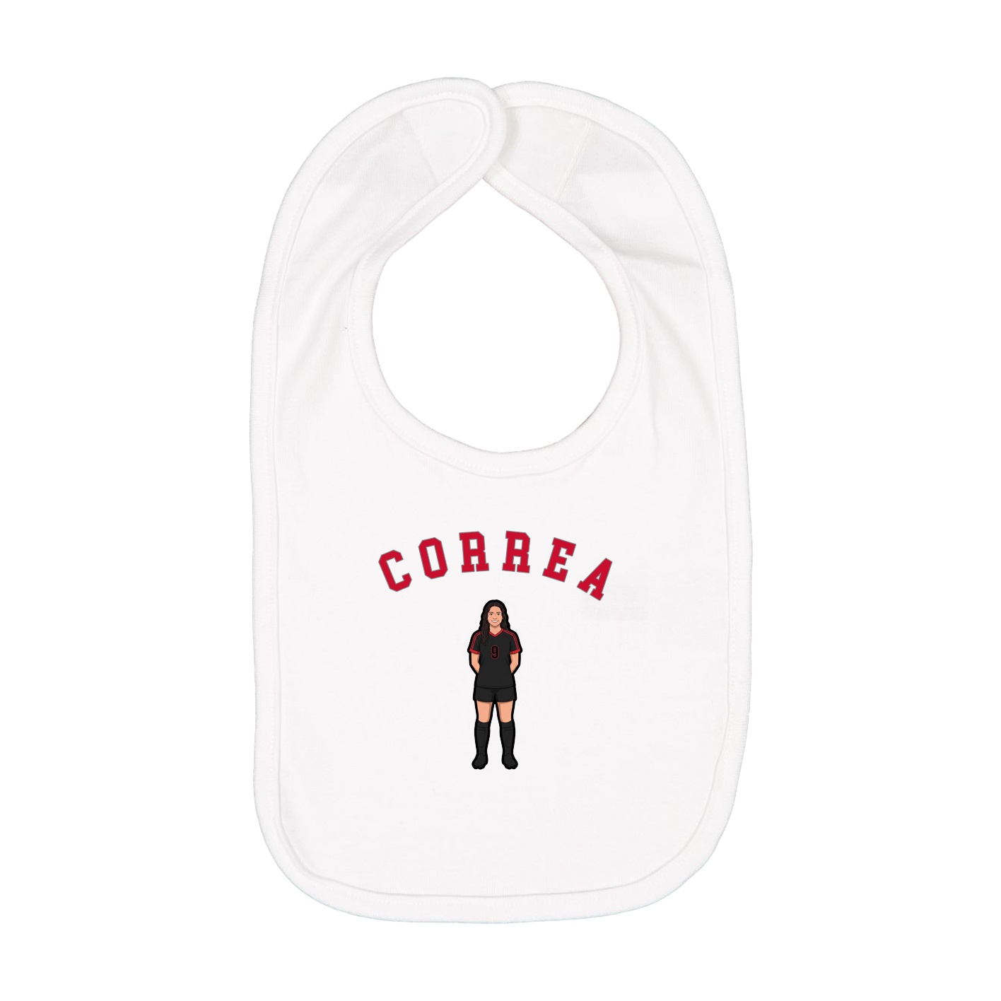 Infant Bib — Shirsey Arch in White
