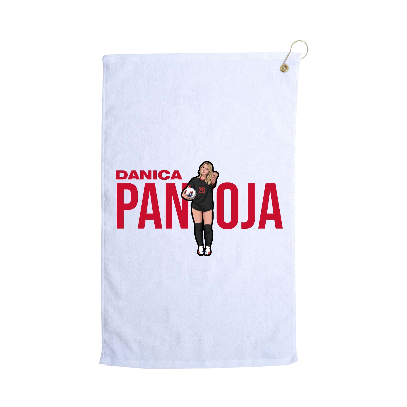 Golf Towel — Player Name in White