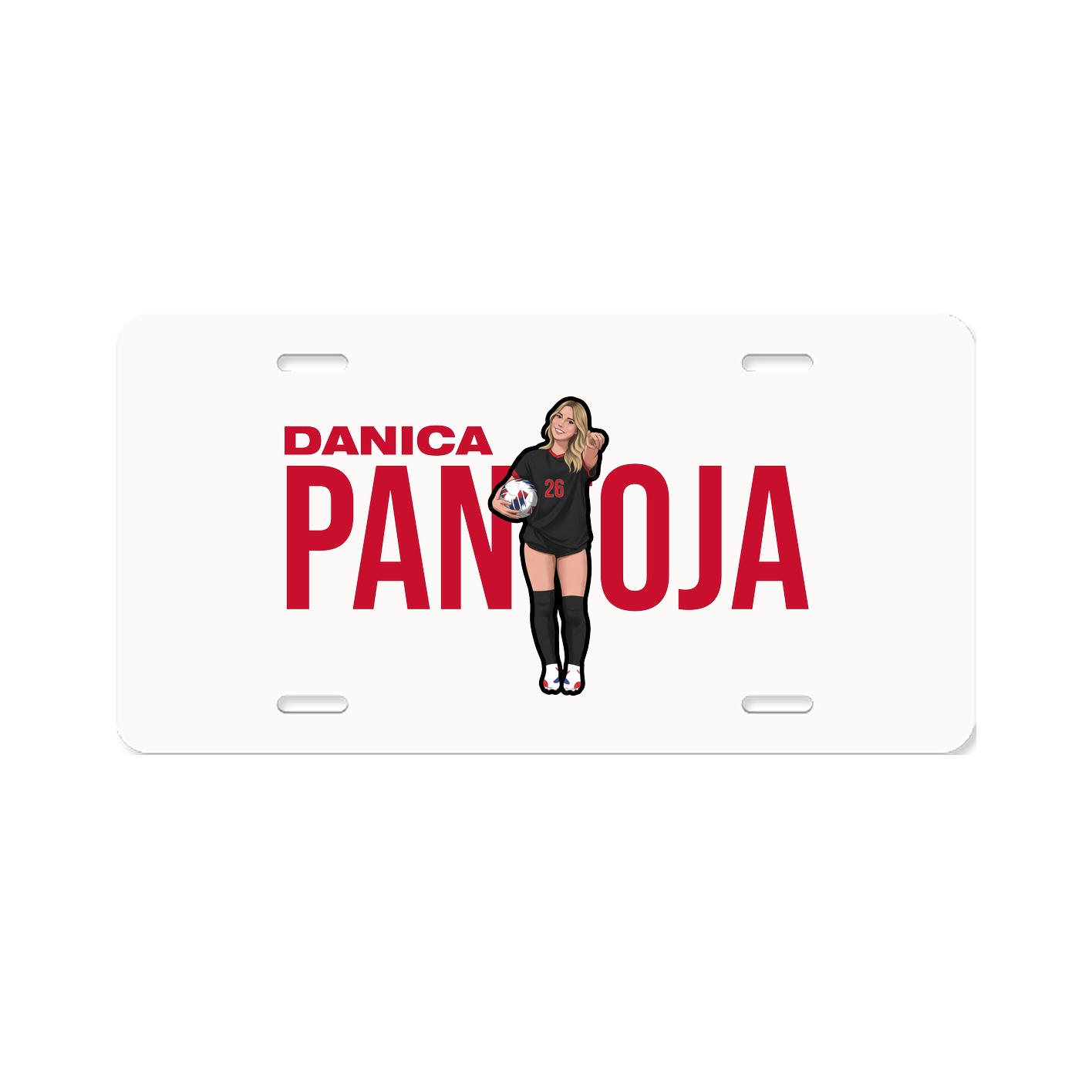 License Plate — Player Name in Classic