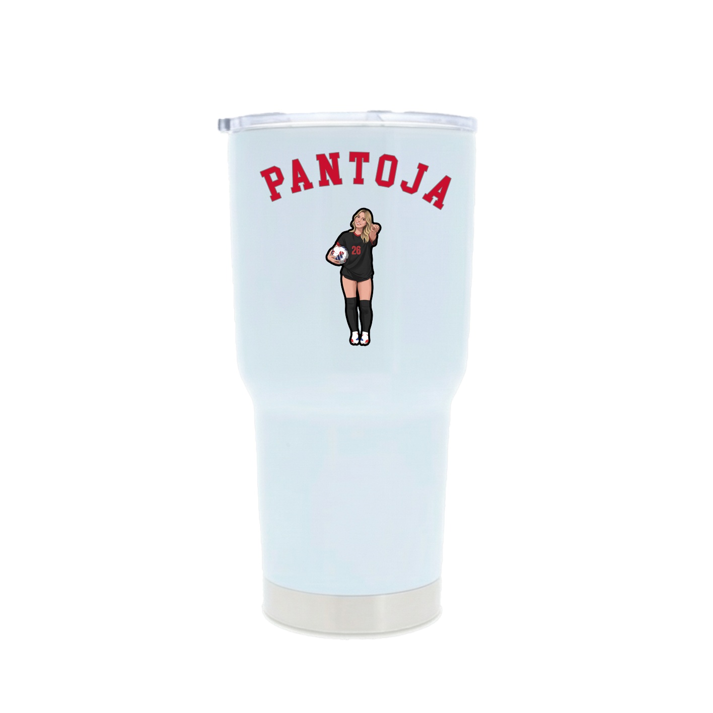 30oz Stainless Steel Tumbler — Shirsey Arch in White
