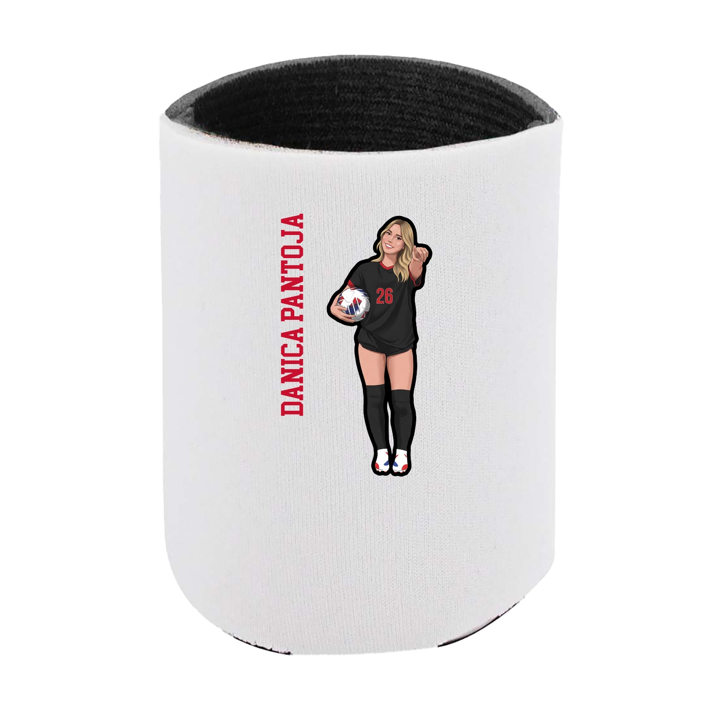 Can Holder — Name Vertical in White