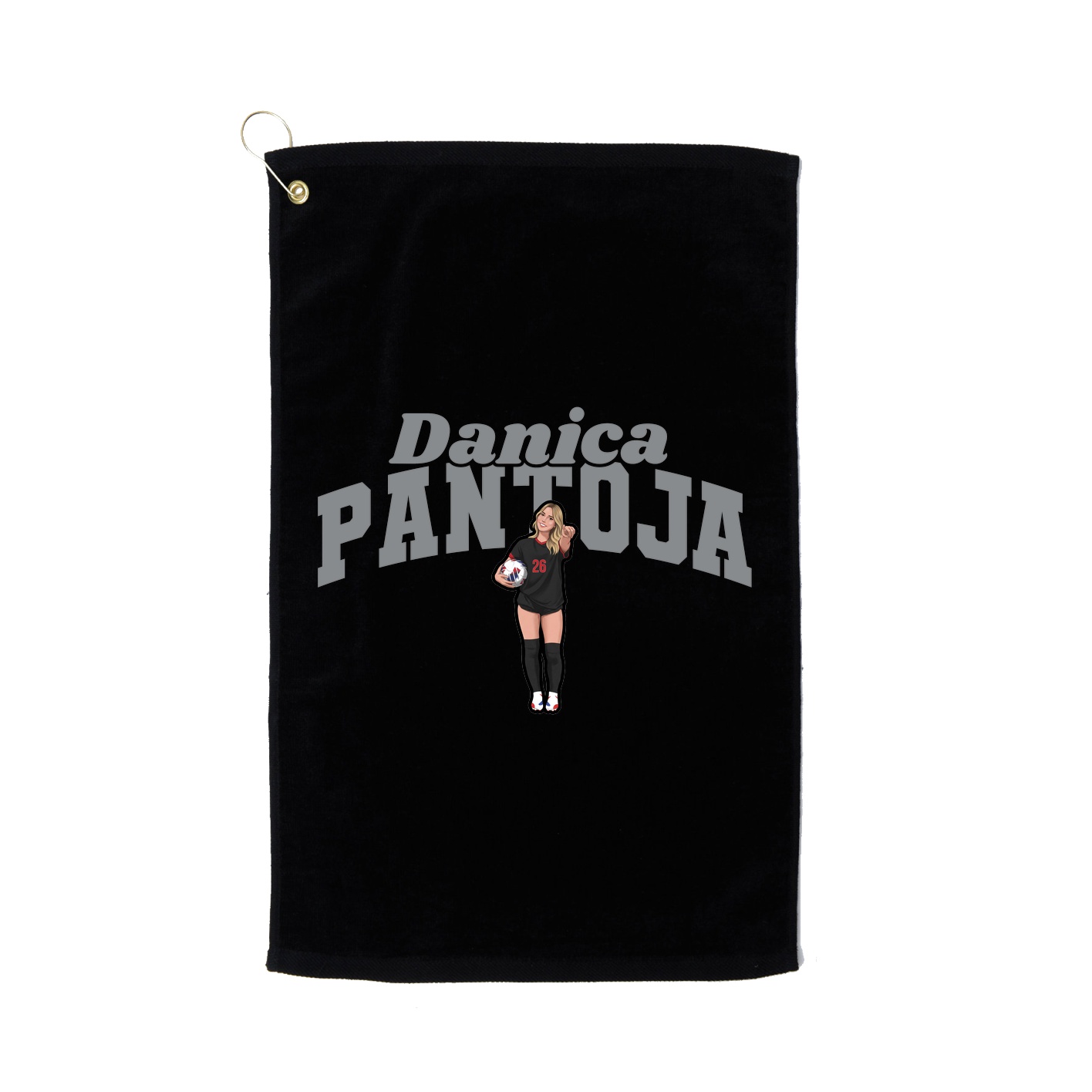 Golf Towel — Signature Arch in Black