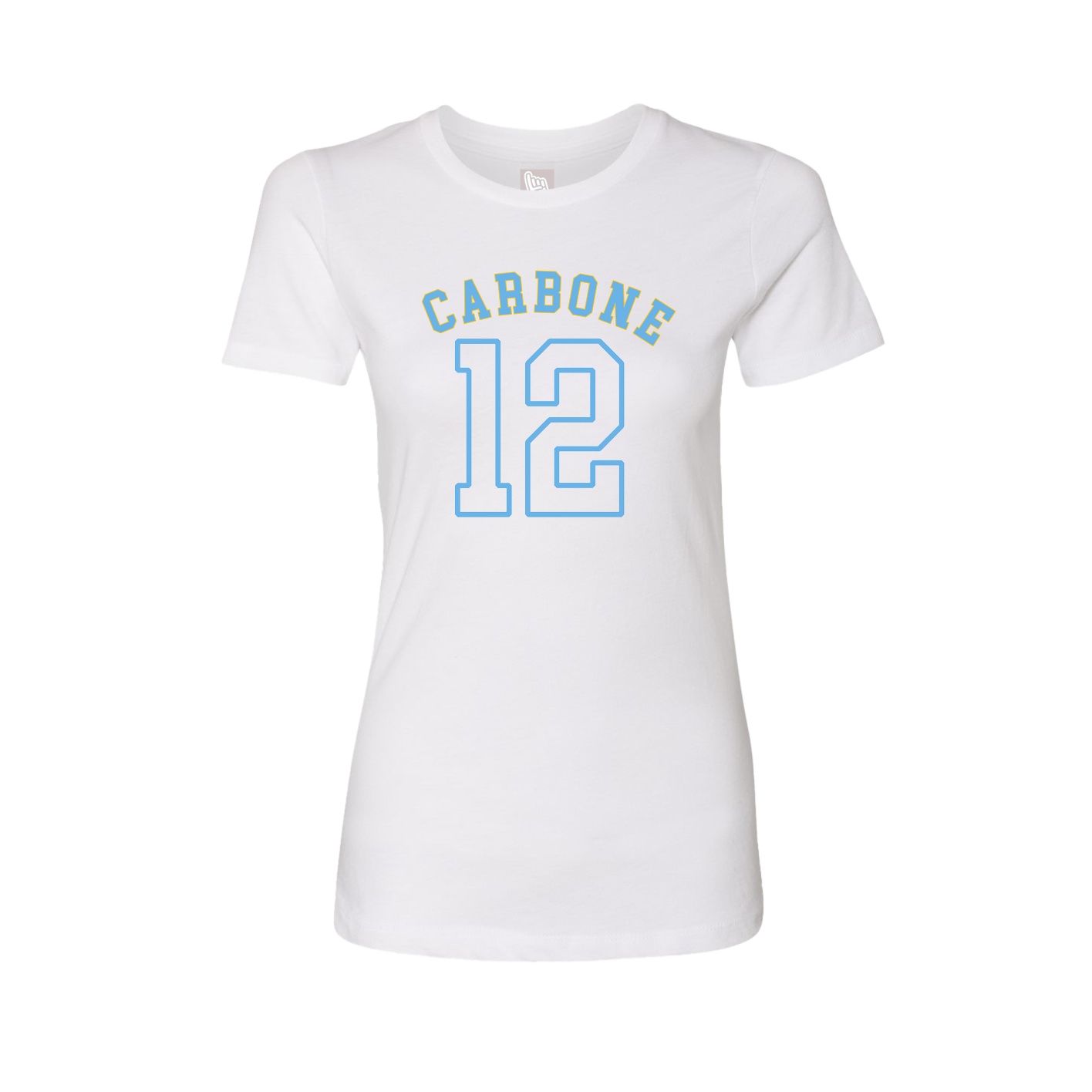 Fitted Women's Tee — Shirsey Arch in White