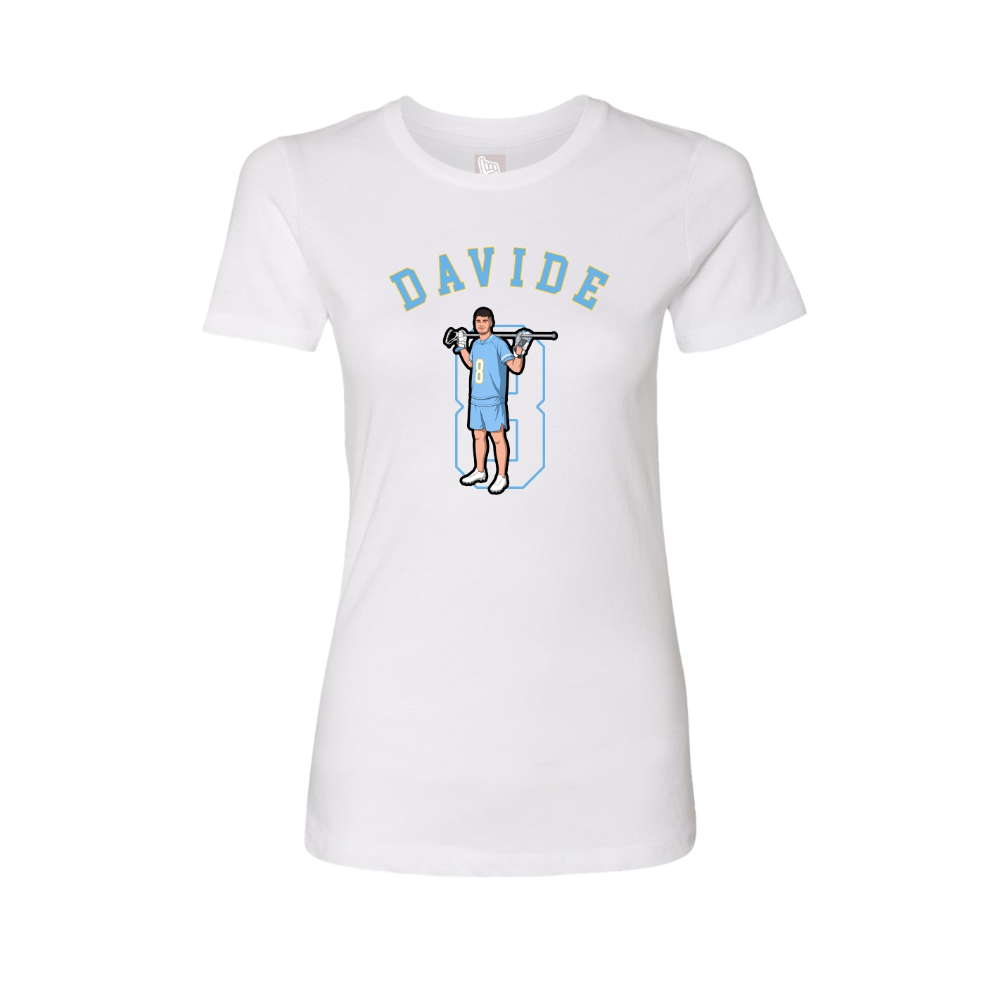 Fitted Women's Tee — Shirsey Arch in White