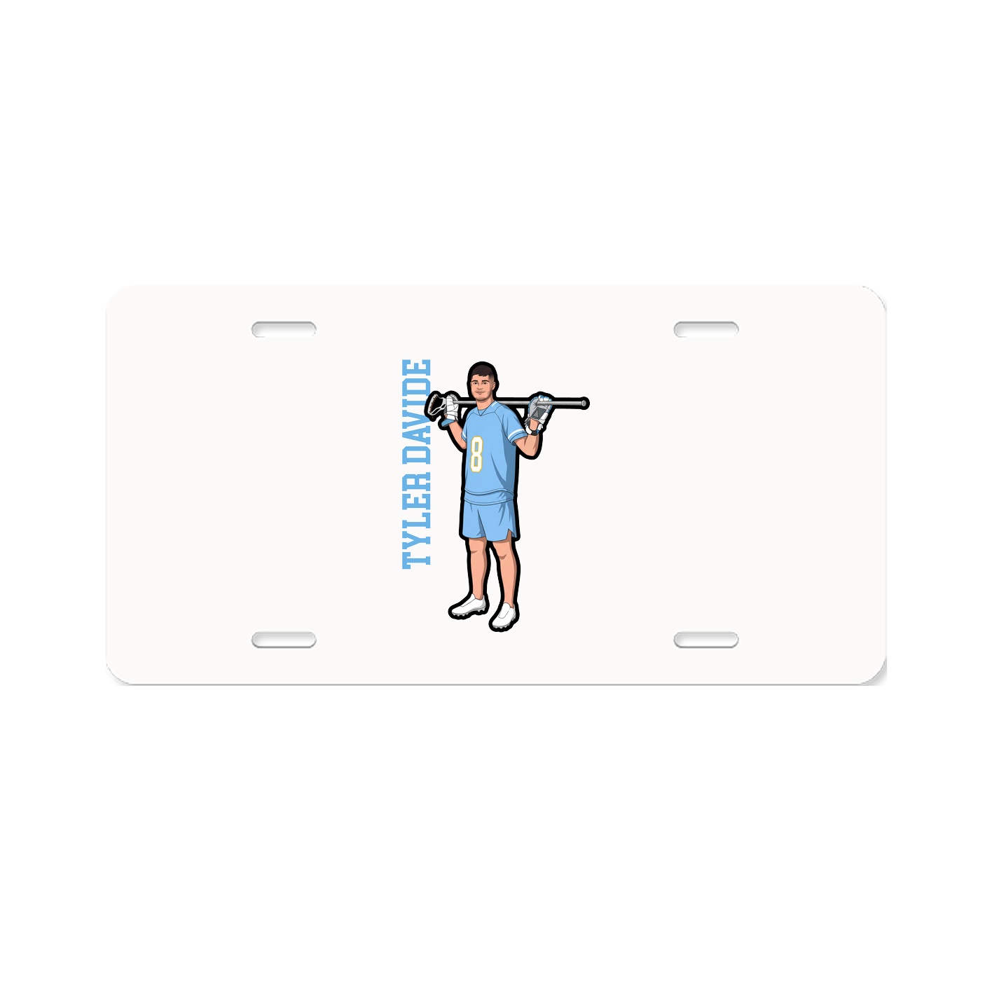 License Plate — Name Vertical in Classic