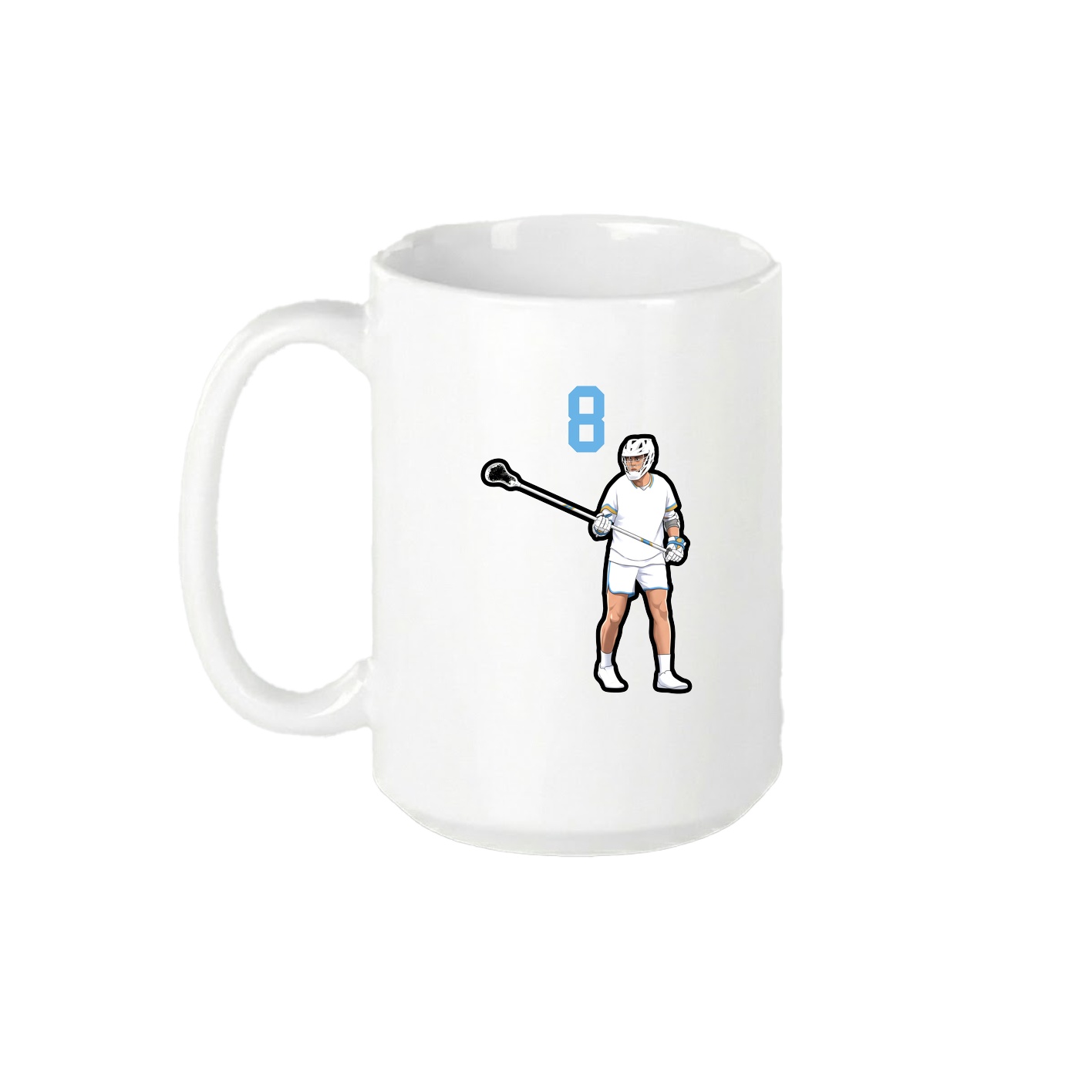 15oz Coffee Mug — Number Top in White