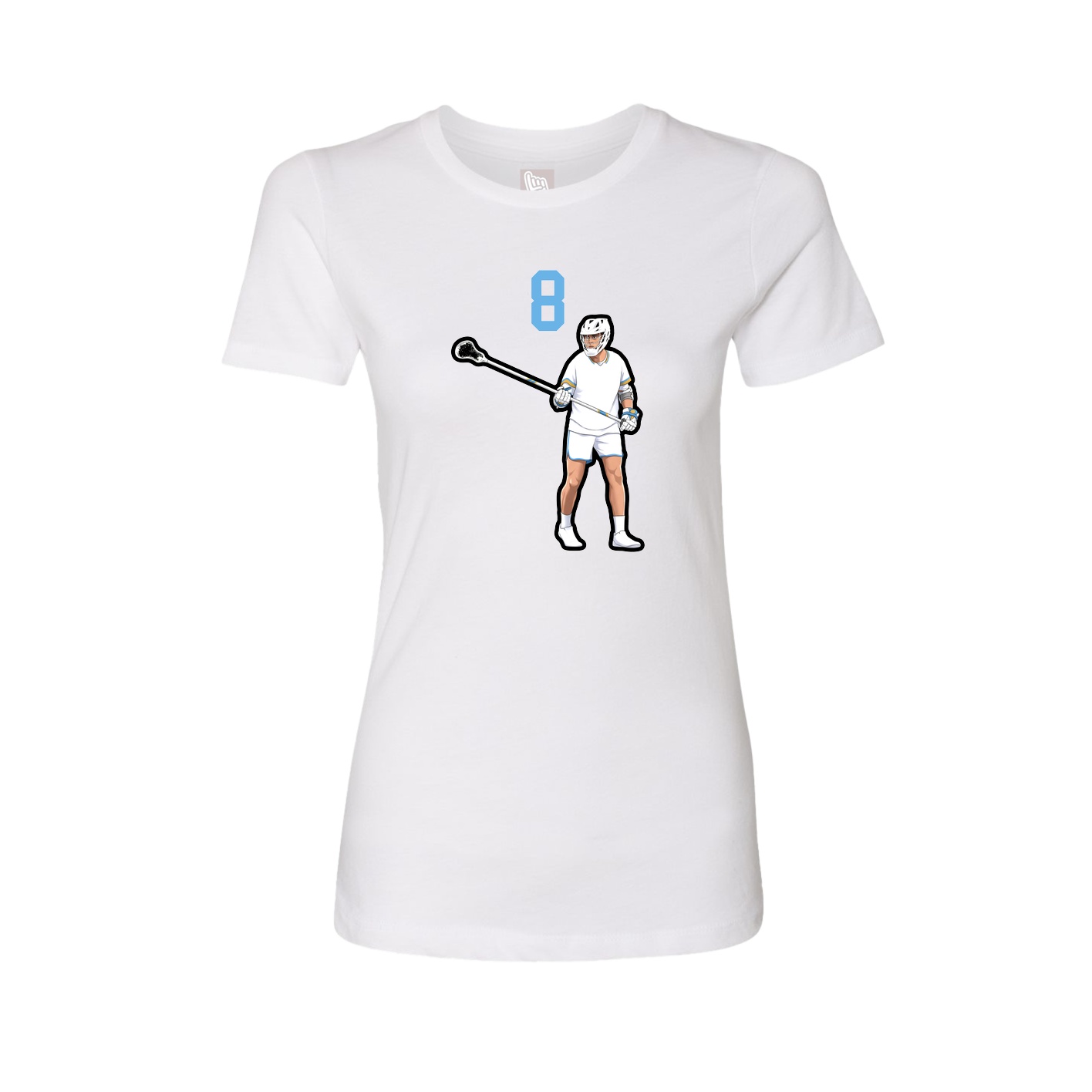 Fitted Women's Tee — Number Top in White