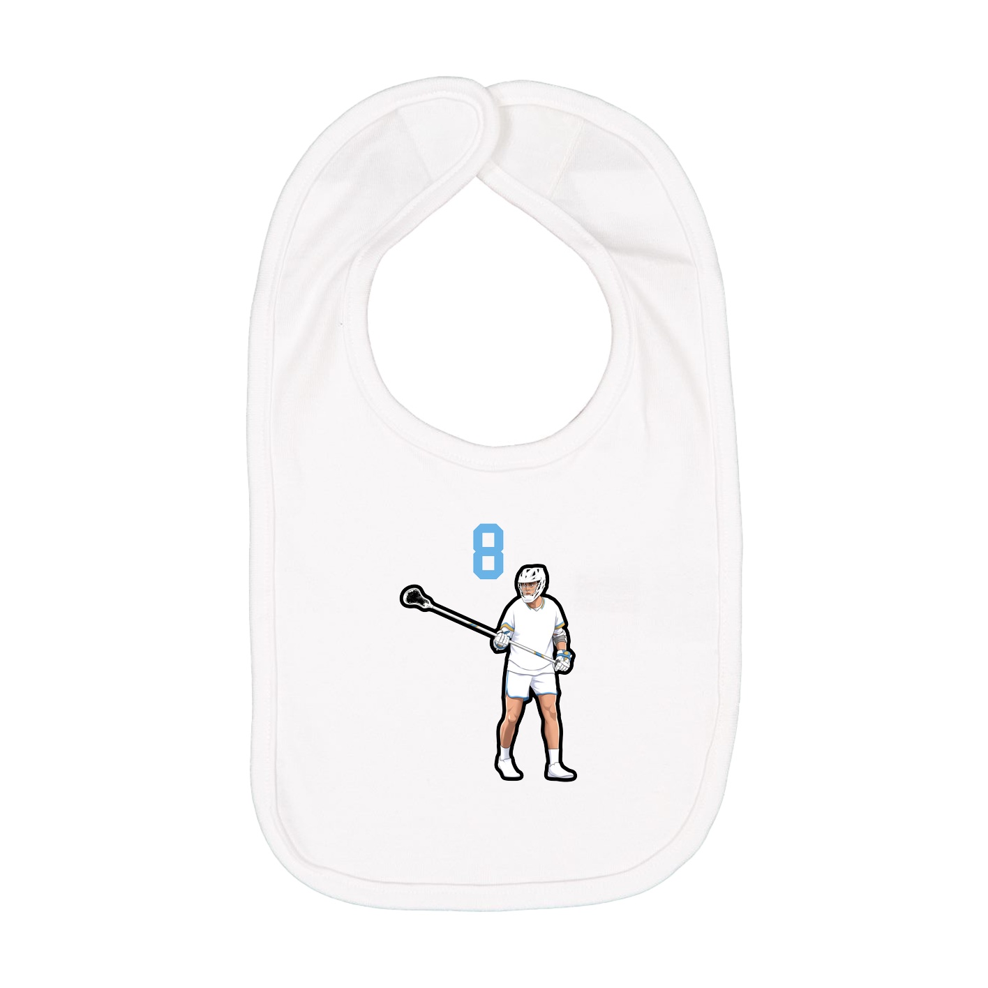 Infant Bib — Number Top in White