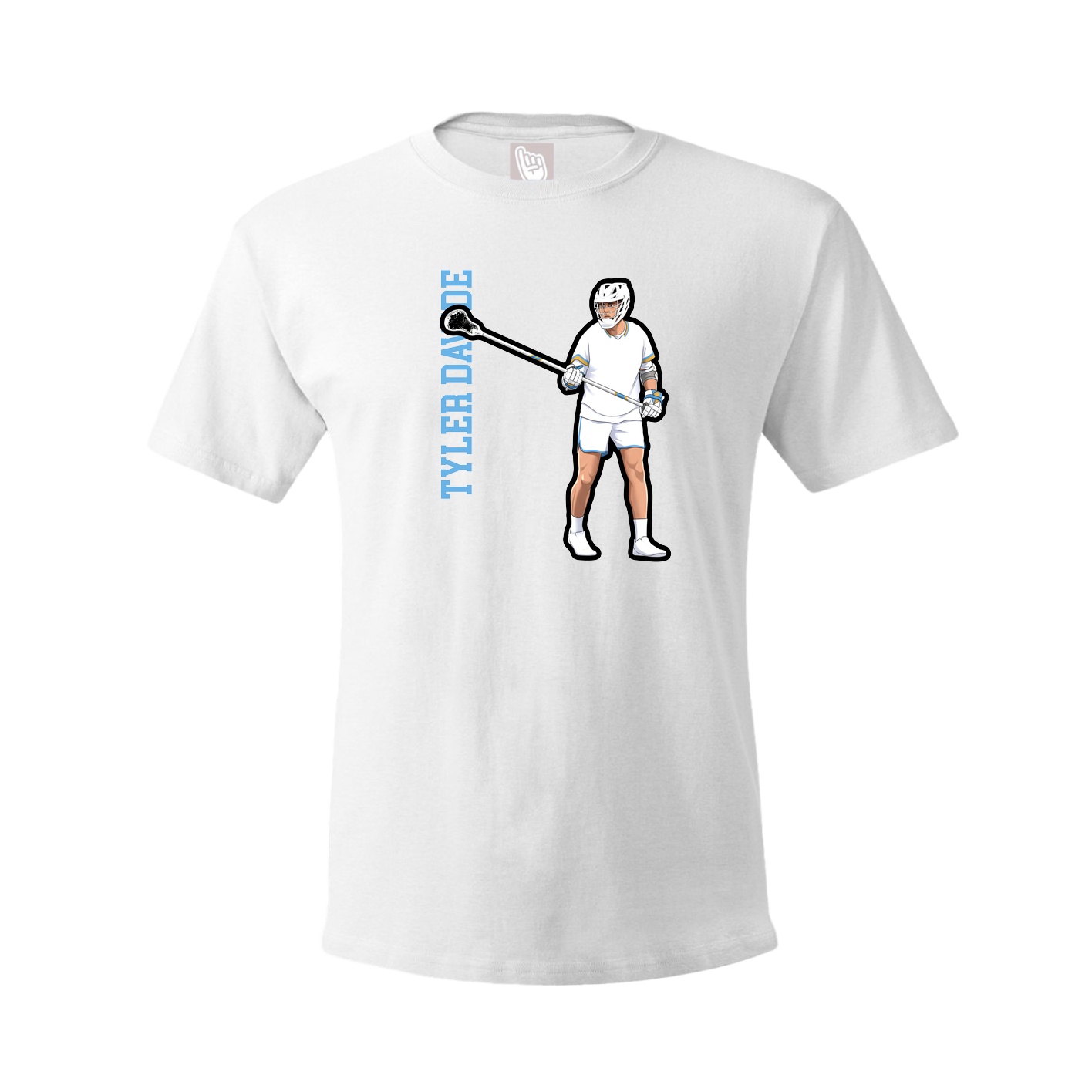 Tee — Name Vertical in White