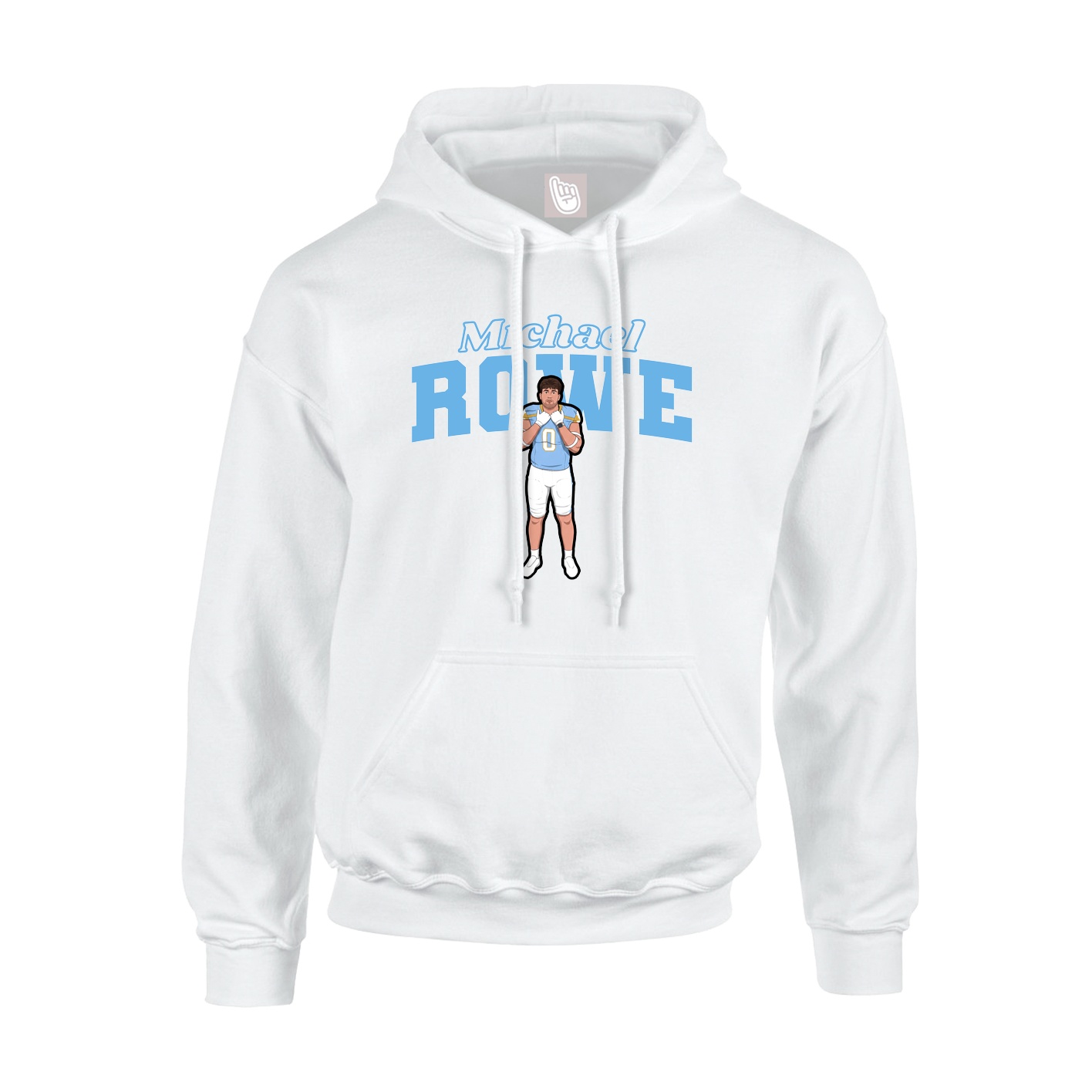 Hoodie — Name Arch in White