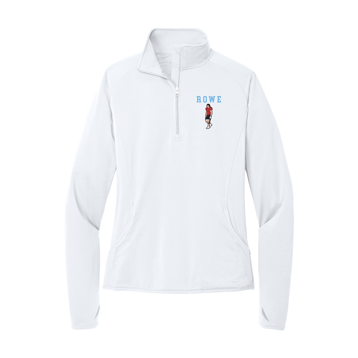 Women's Q-Zip Pullover — Shirsey in White