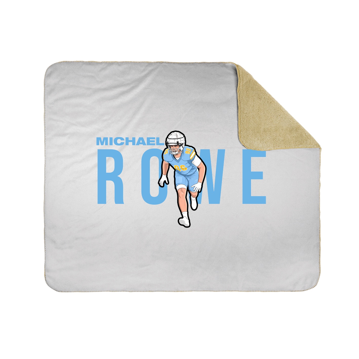 Throw Blanket — Player Name in White