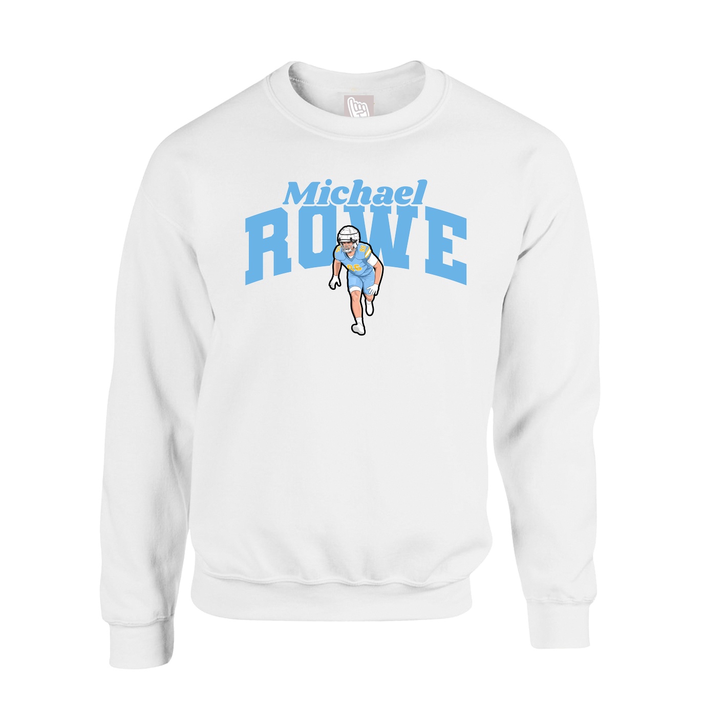Fleece Crew — Signature Arch in White
