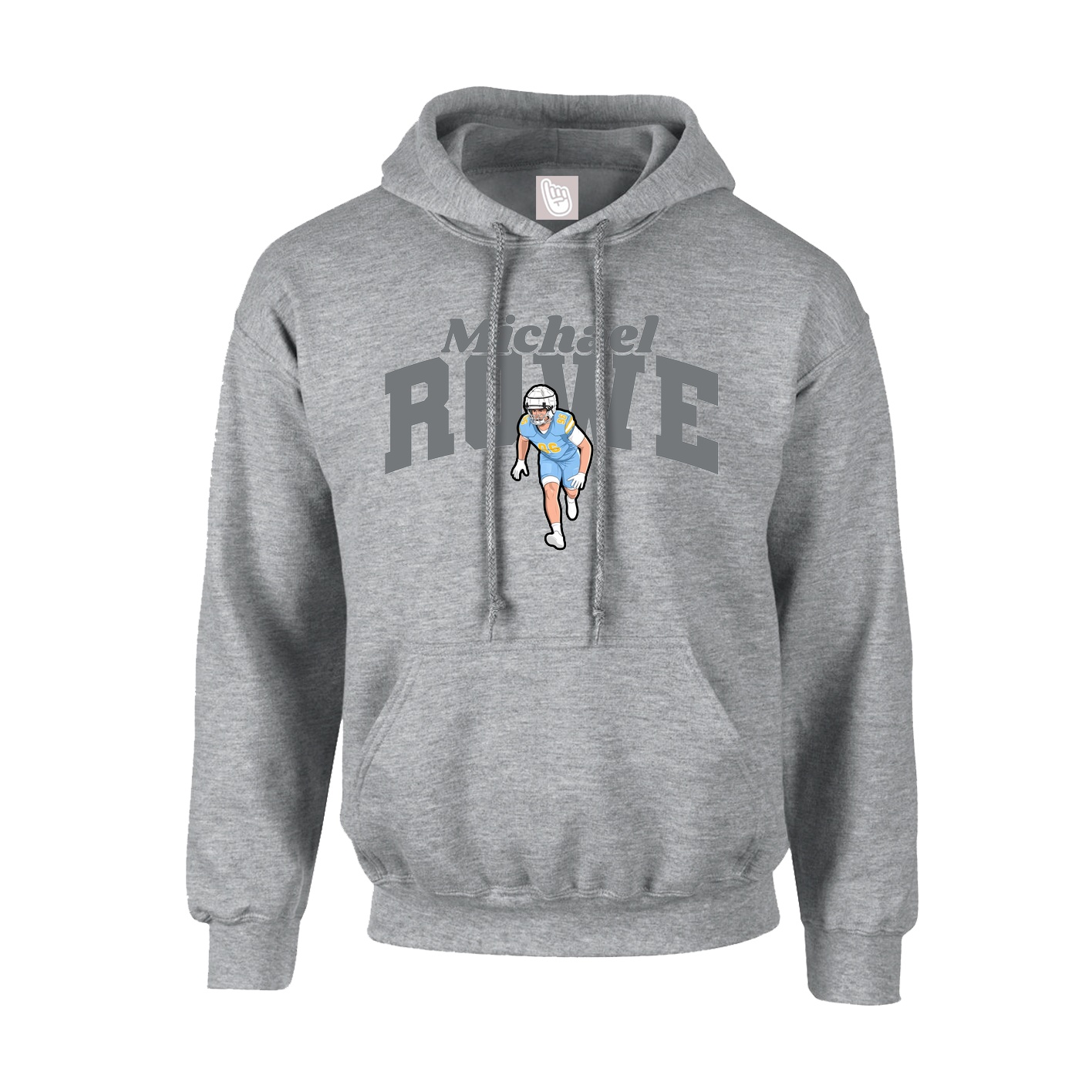 Youth Hoodie — Signature Arch in Grey