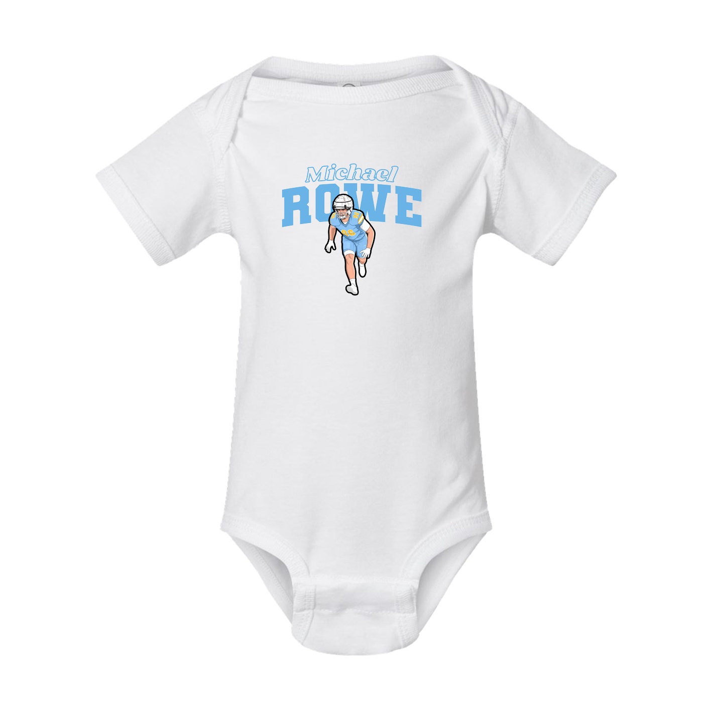 Baby Onesie — Name Arch in White