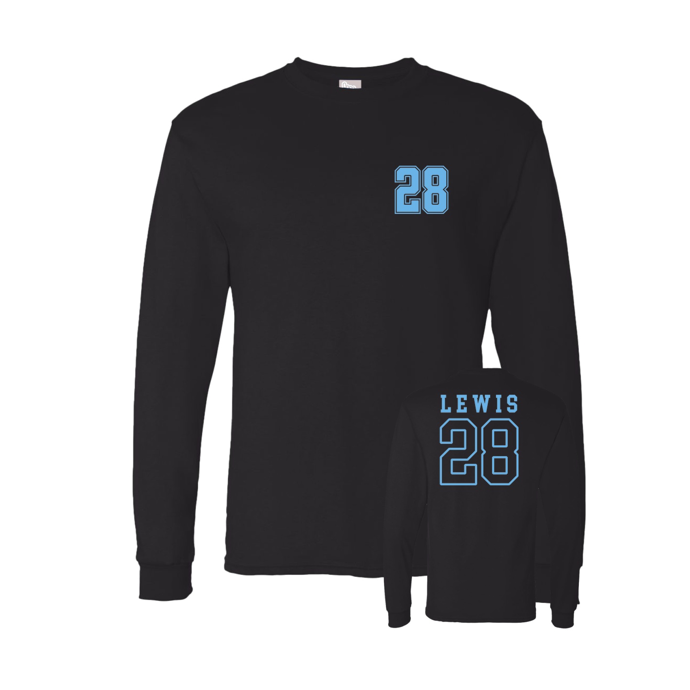 Long Sleeve Tee — Chest Back in Black