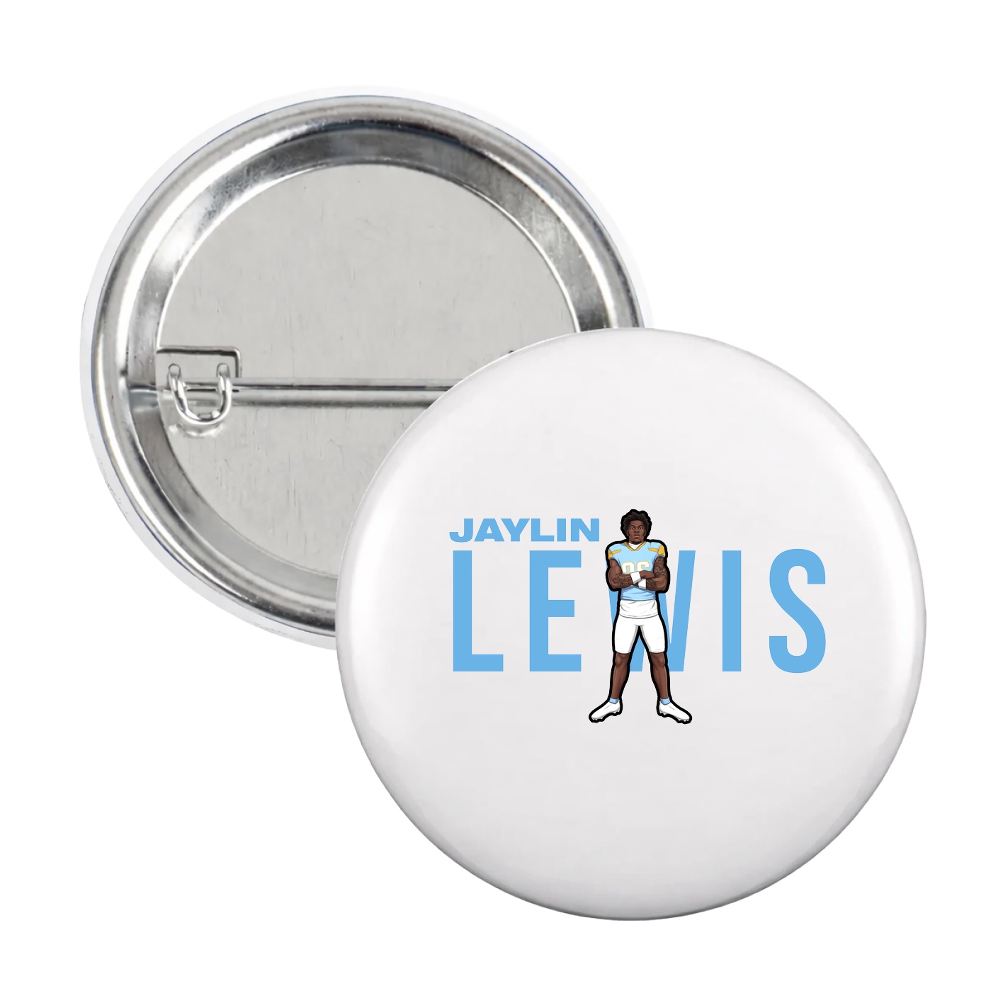Game Day Button — Player Name in White