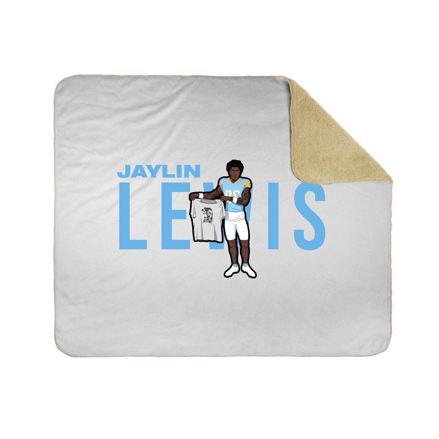 Throw Blanket — Player Name in White