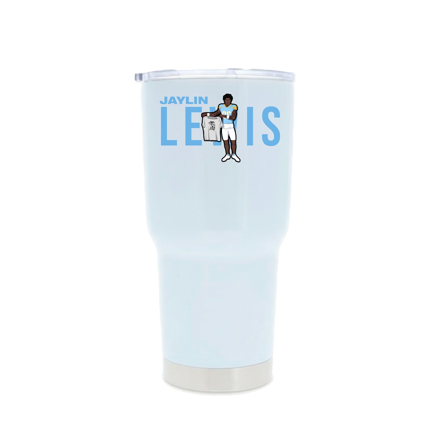 30oz Stainless Steel Tumbler — Player Name in White