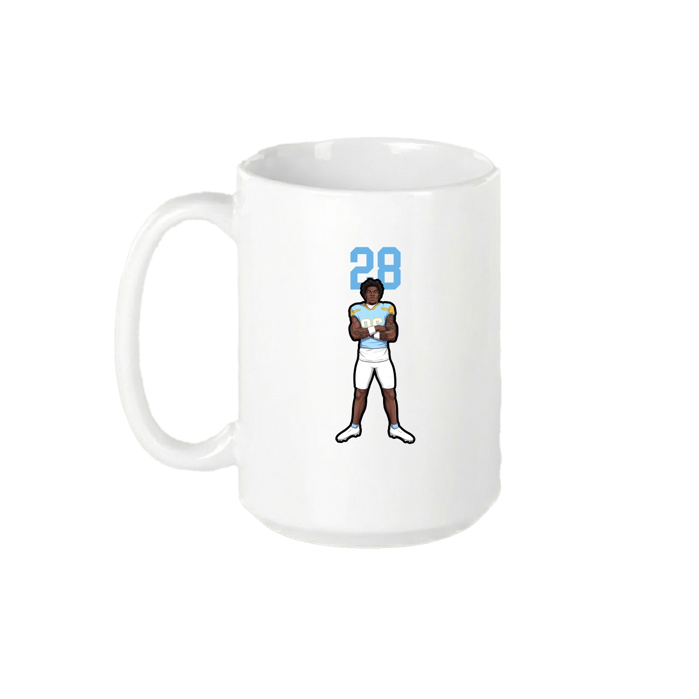 15oz Coffee Mug — Number Top in White