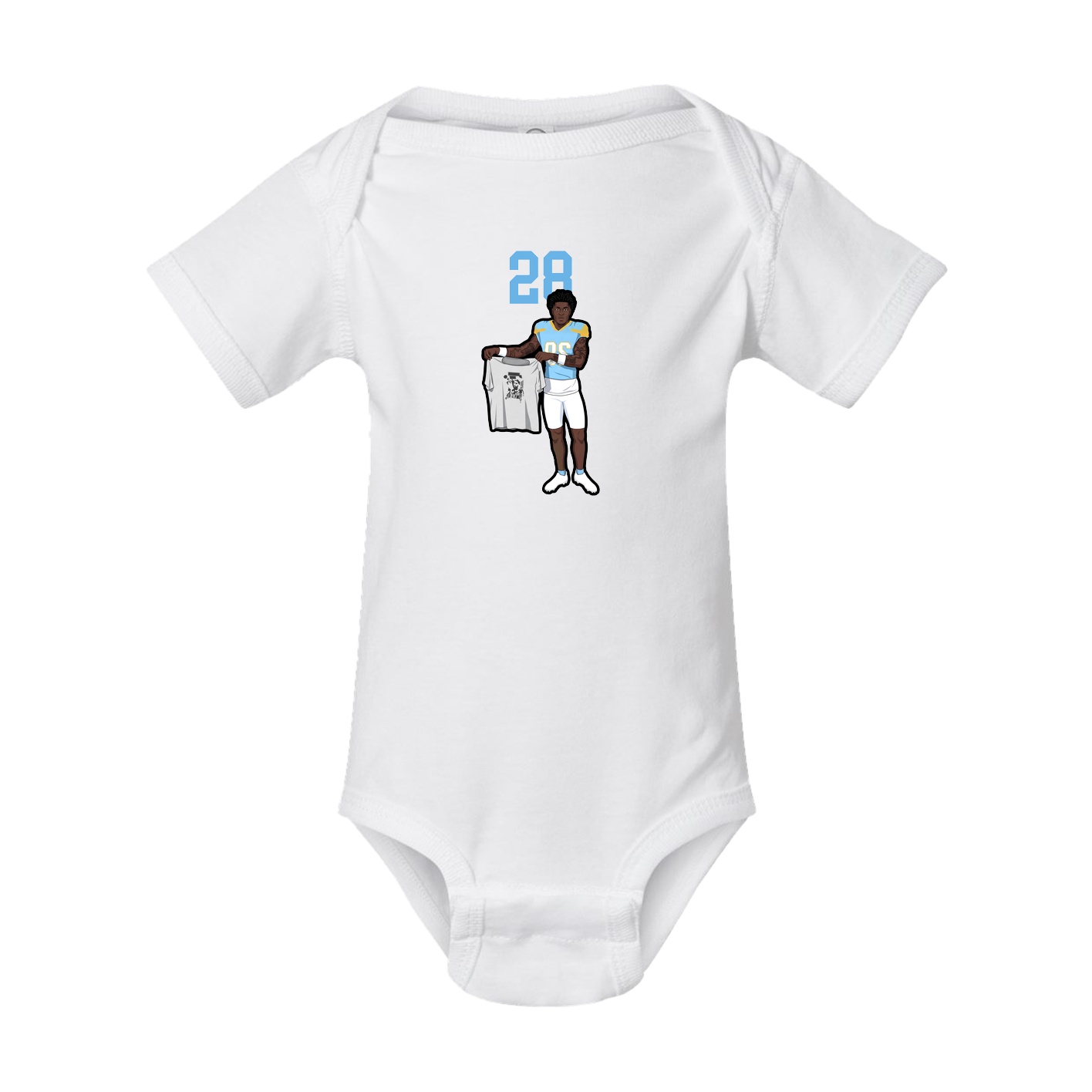 Baby Onesie — Number Top in White