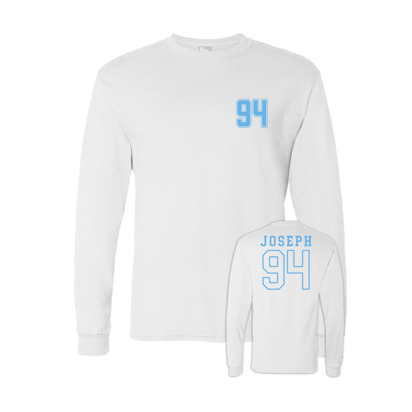 Long Sleeve Tee — Chest Back in White