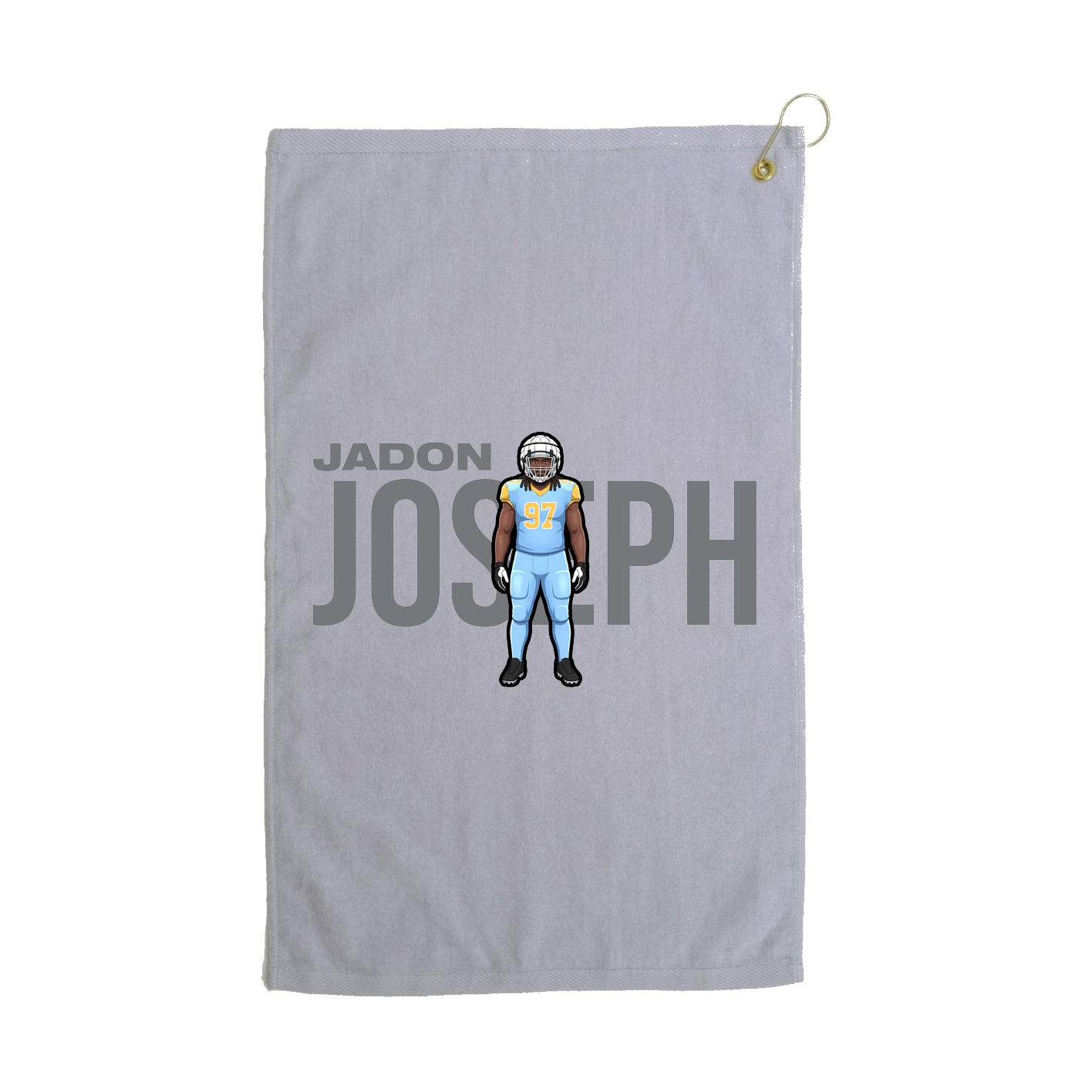 Golf Towel — Player Name in Grey