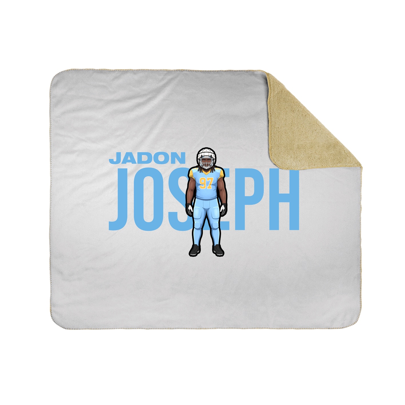 Throw Blanket — Player Name in White